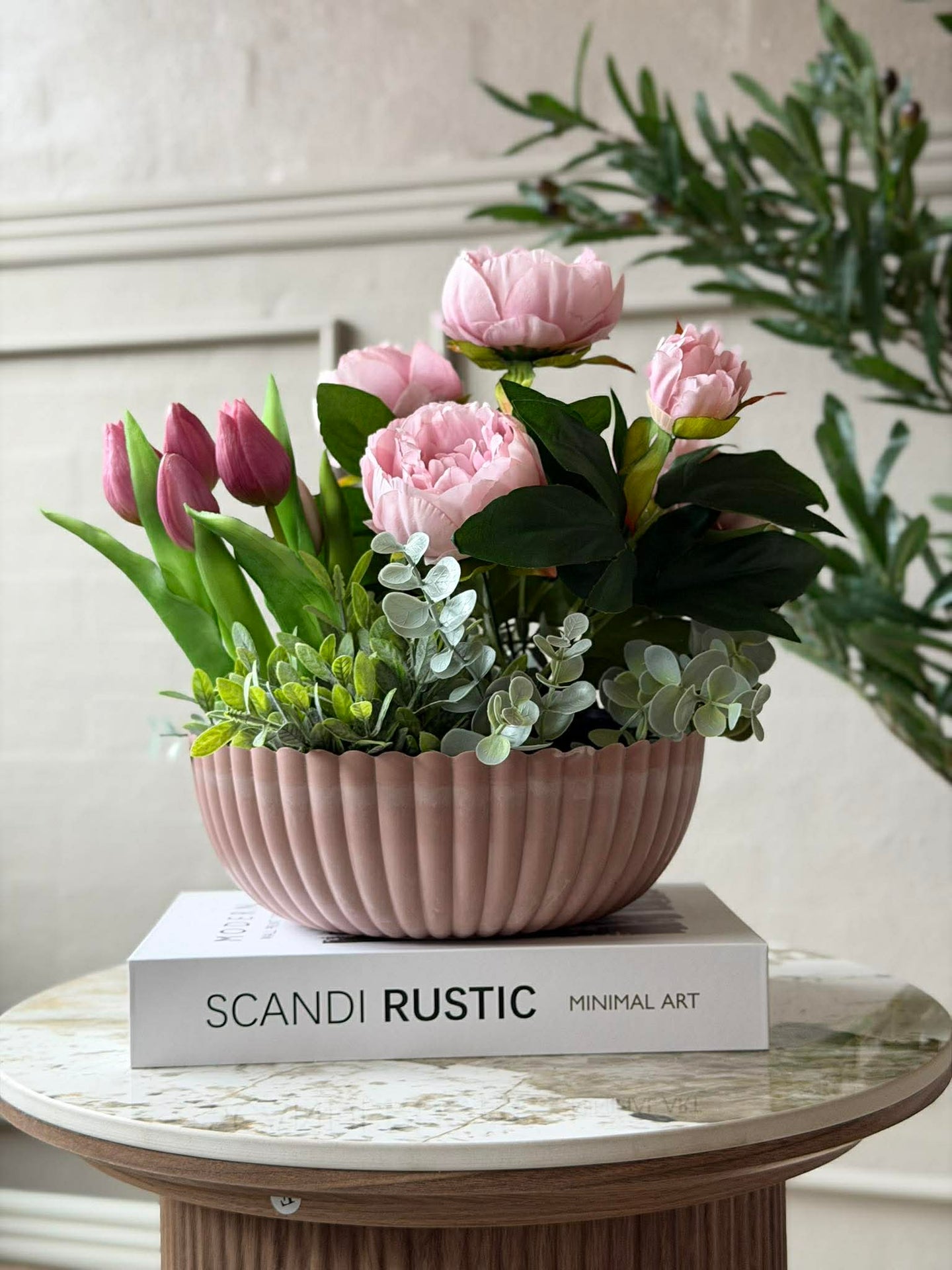 Skål i betonglook - Rosa