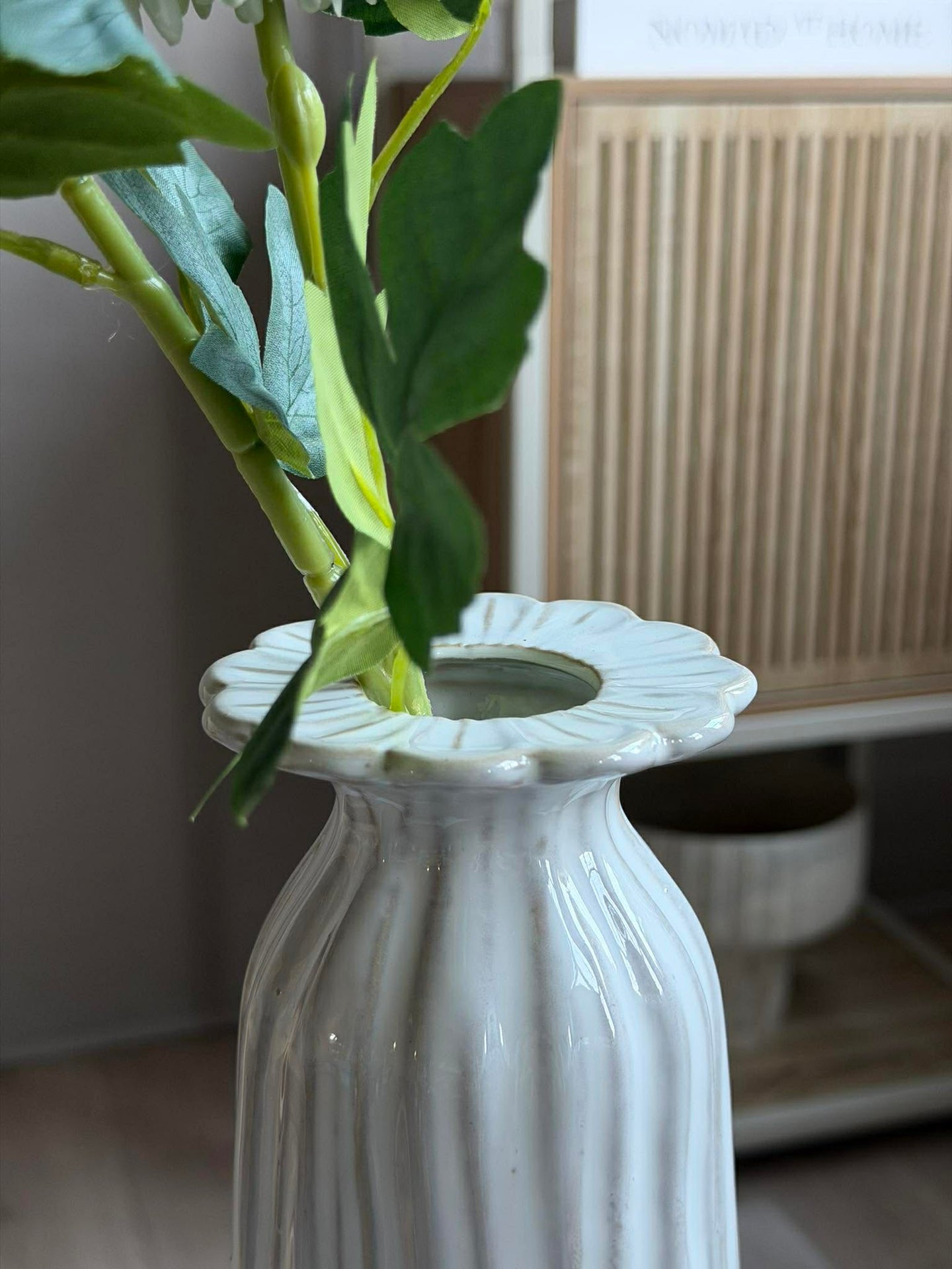 Vase flower - Hvit