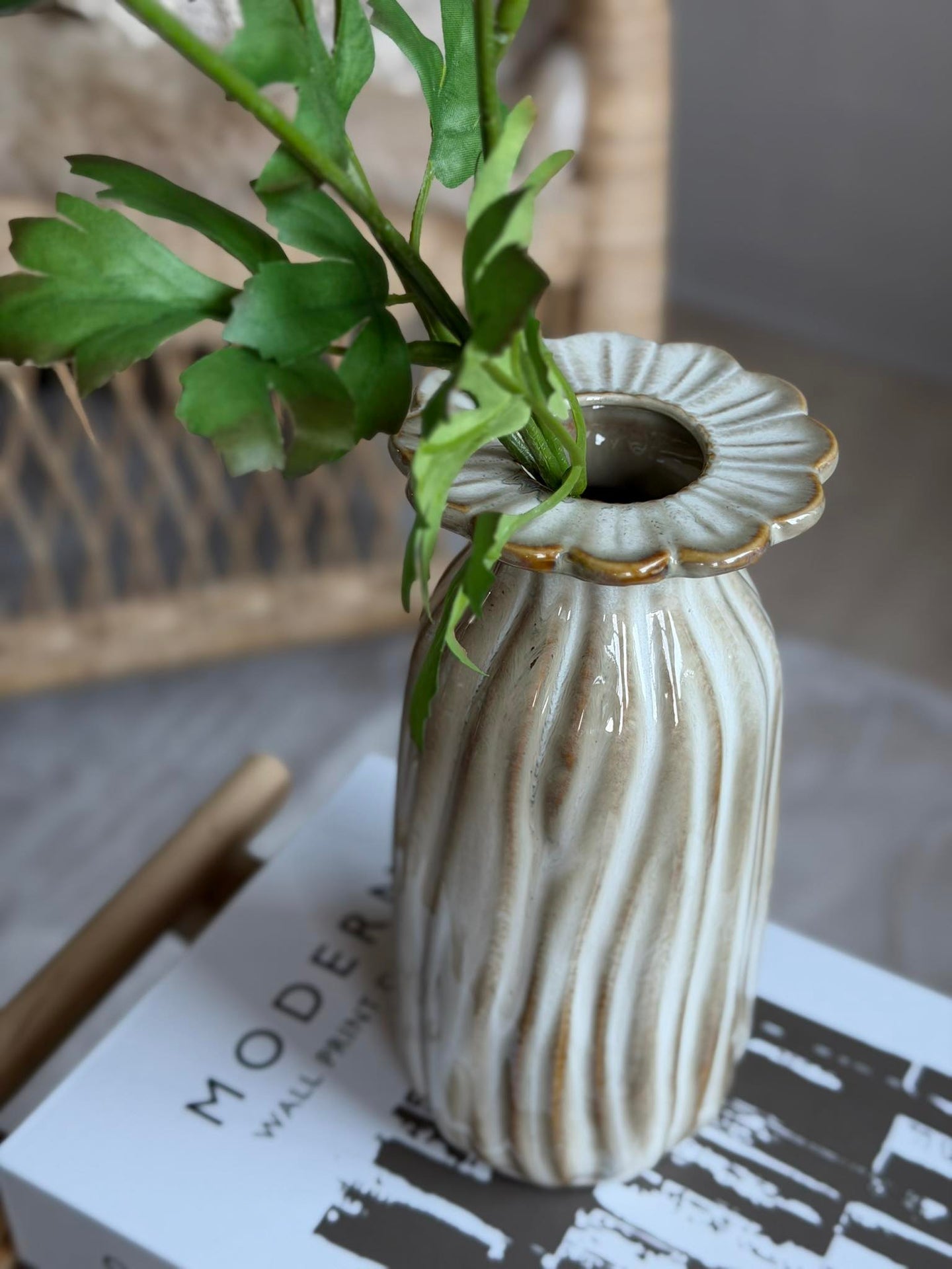 Vase flower - Beige