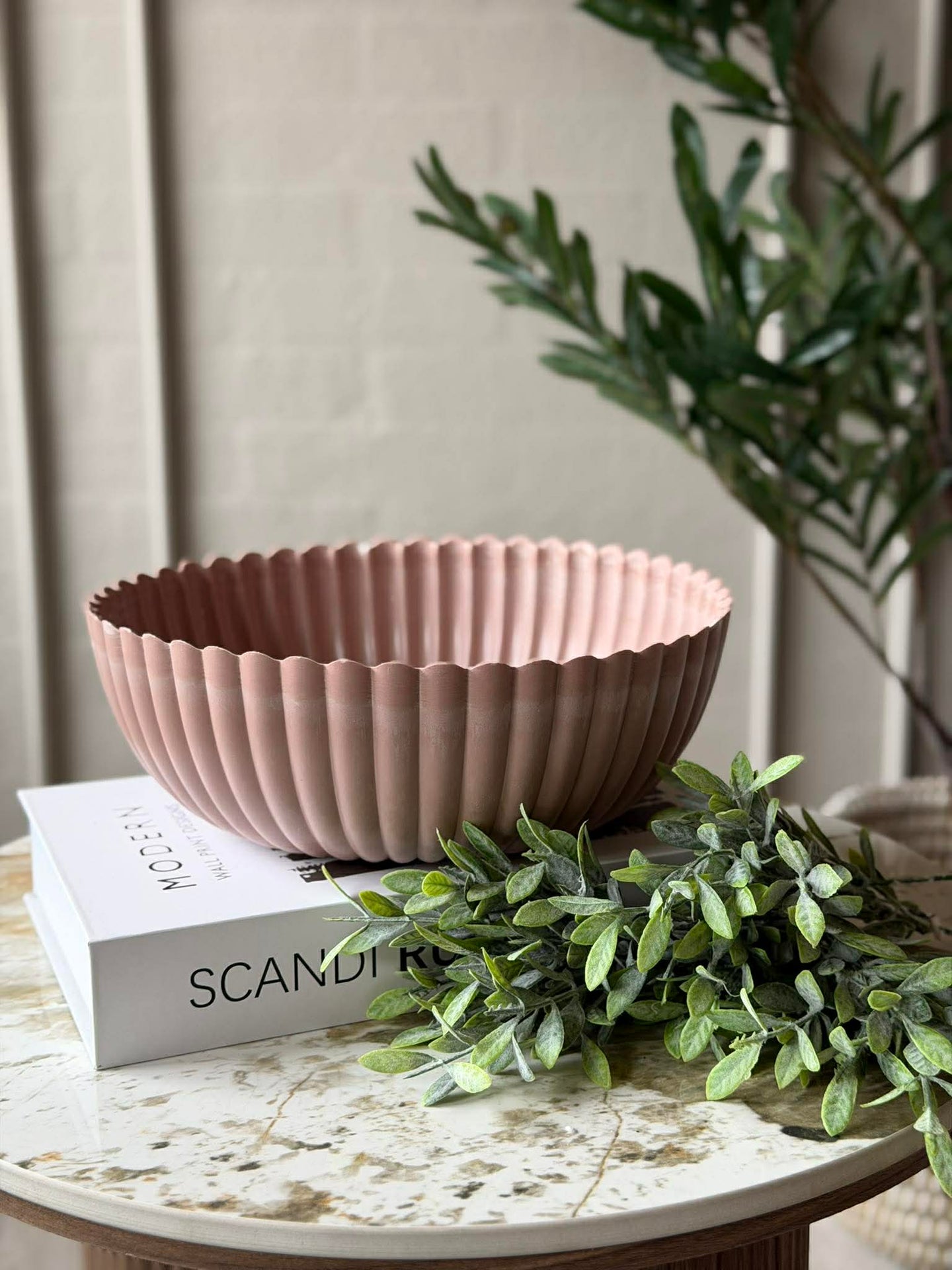 Skål i betonglook - Rosa