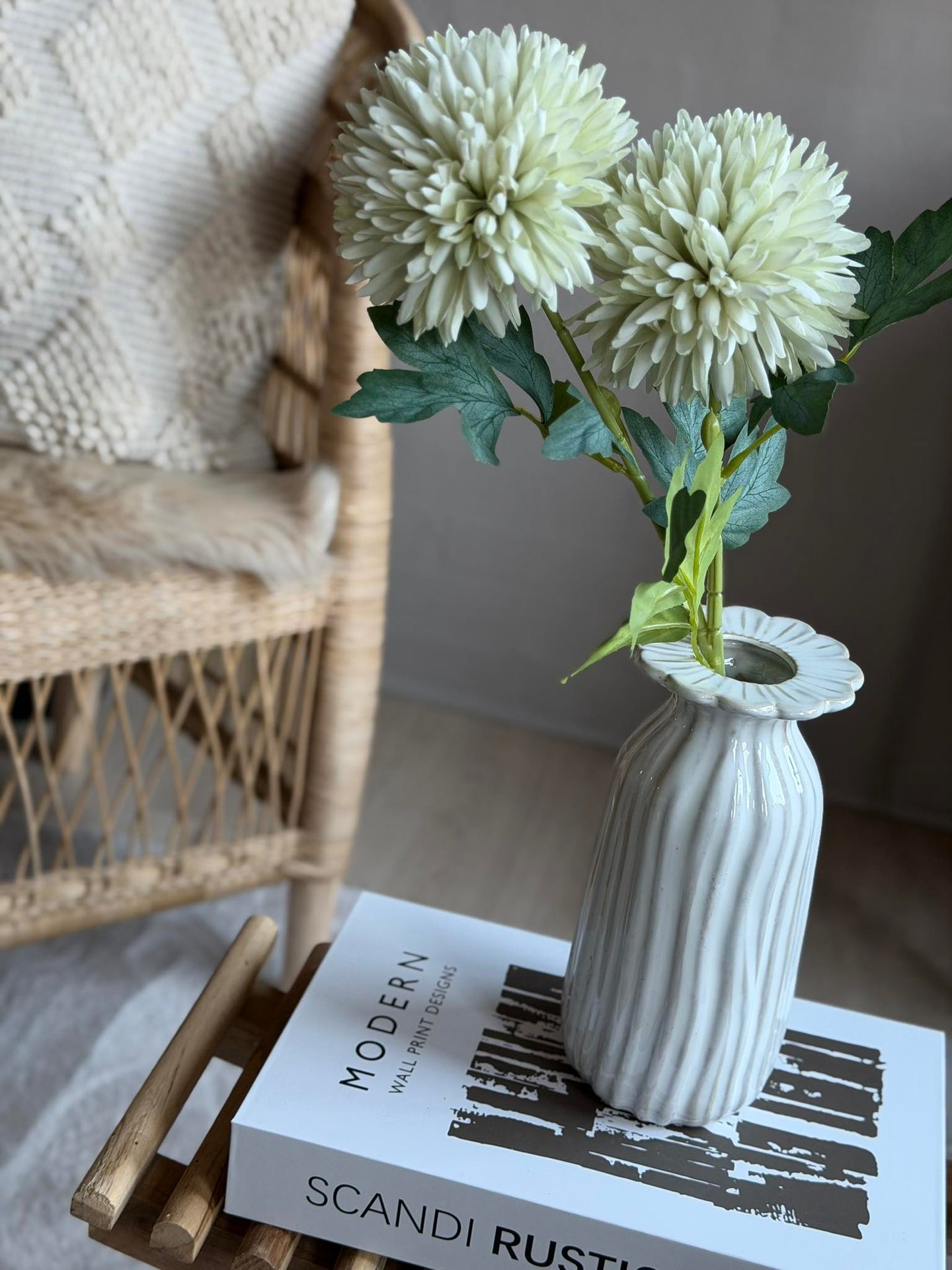 Vase flower - Hvit