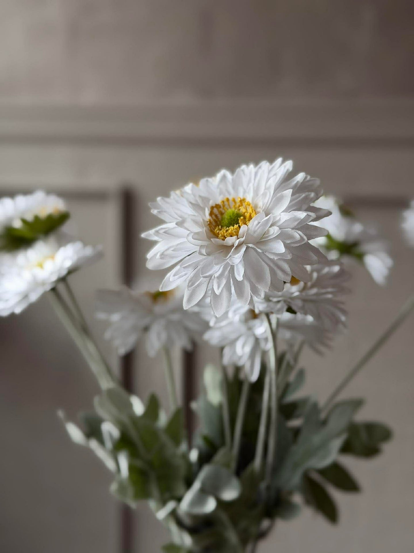 Margueritt stilk 60 cm - Hvit