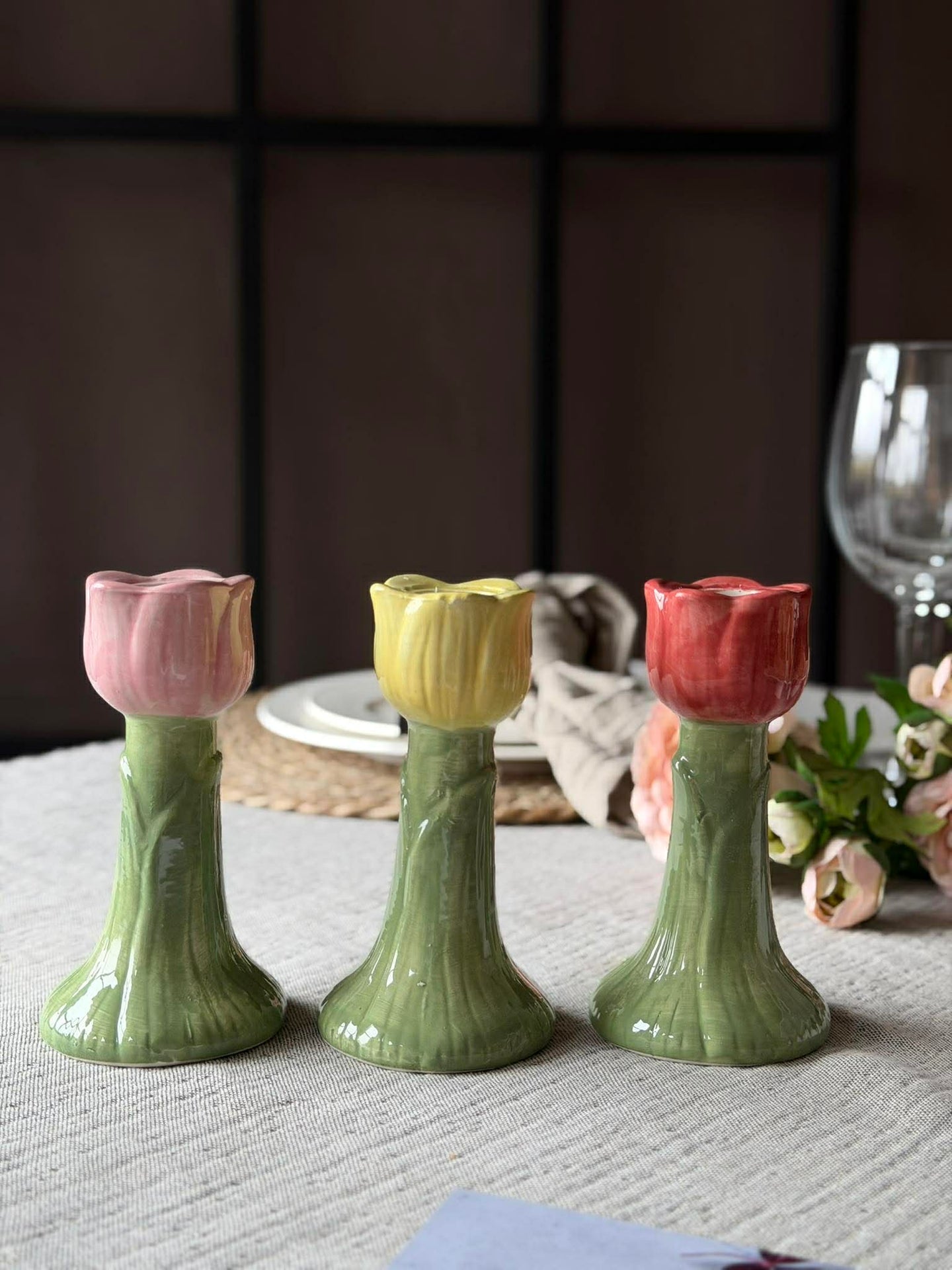 Lysestake Tulipan 14 cm - Flere farger