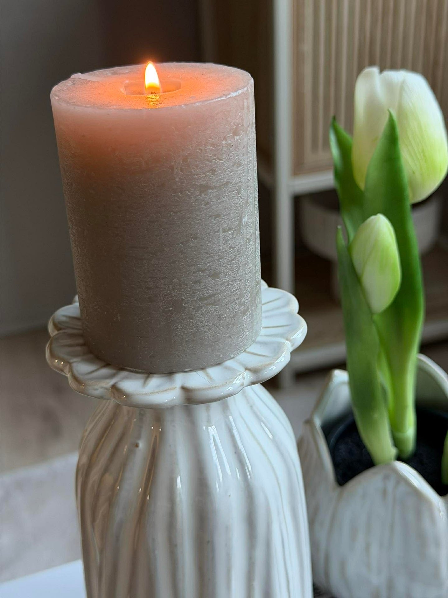 Vase flower - Hvit