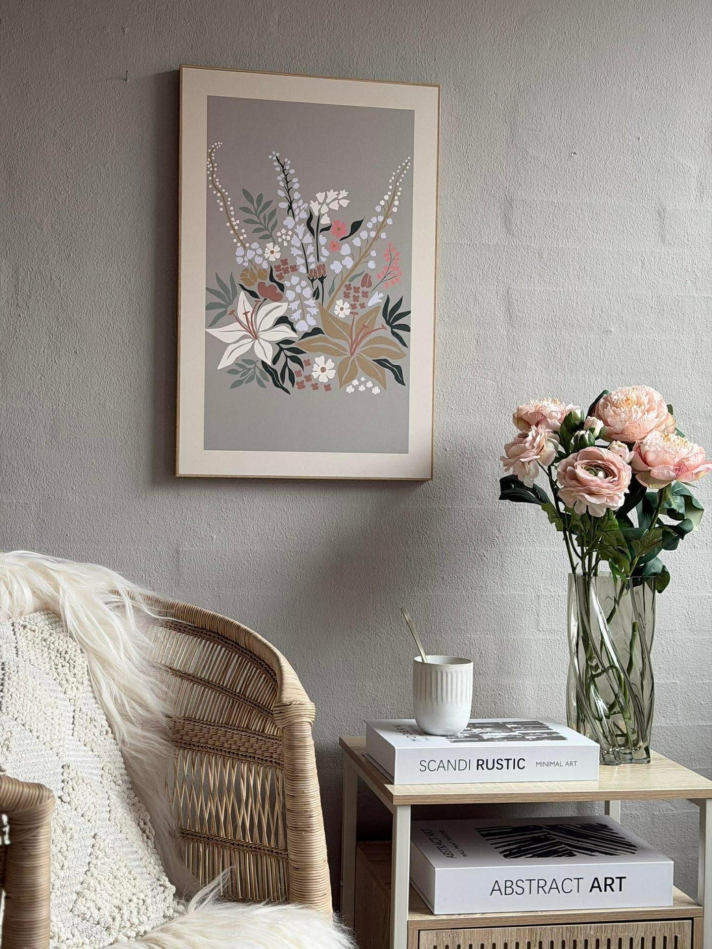 Bilde med blomster - Flere farger
