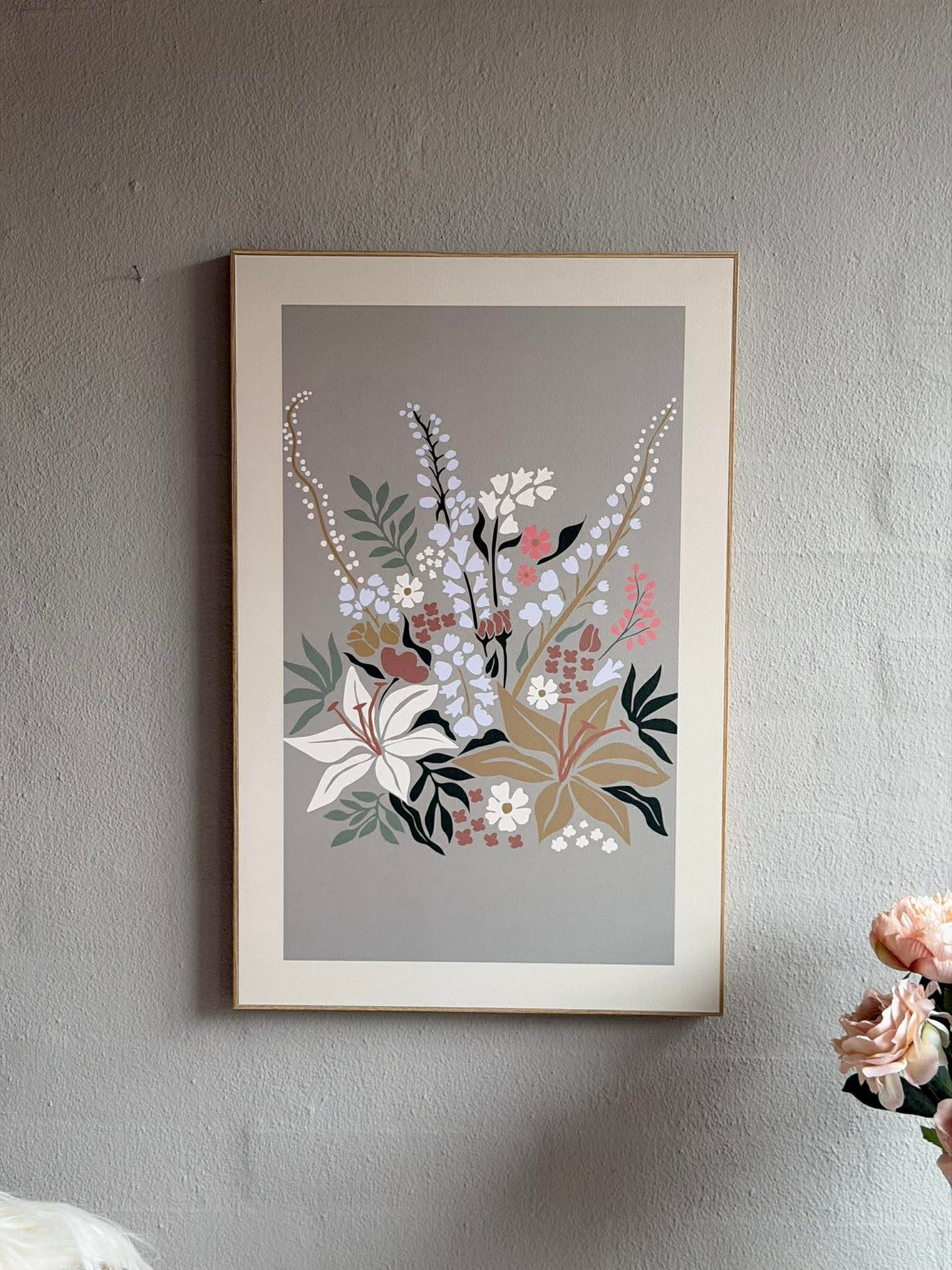 Bilde med blomster - Flere farger