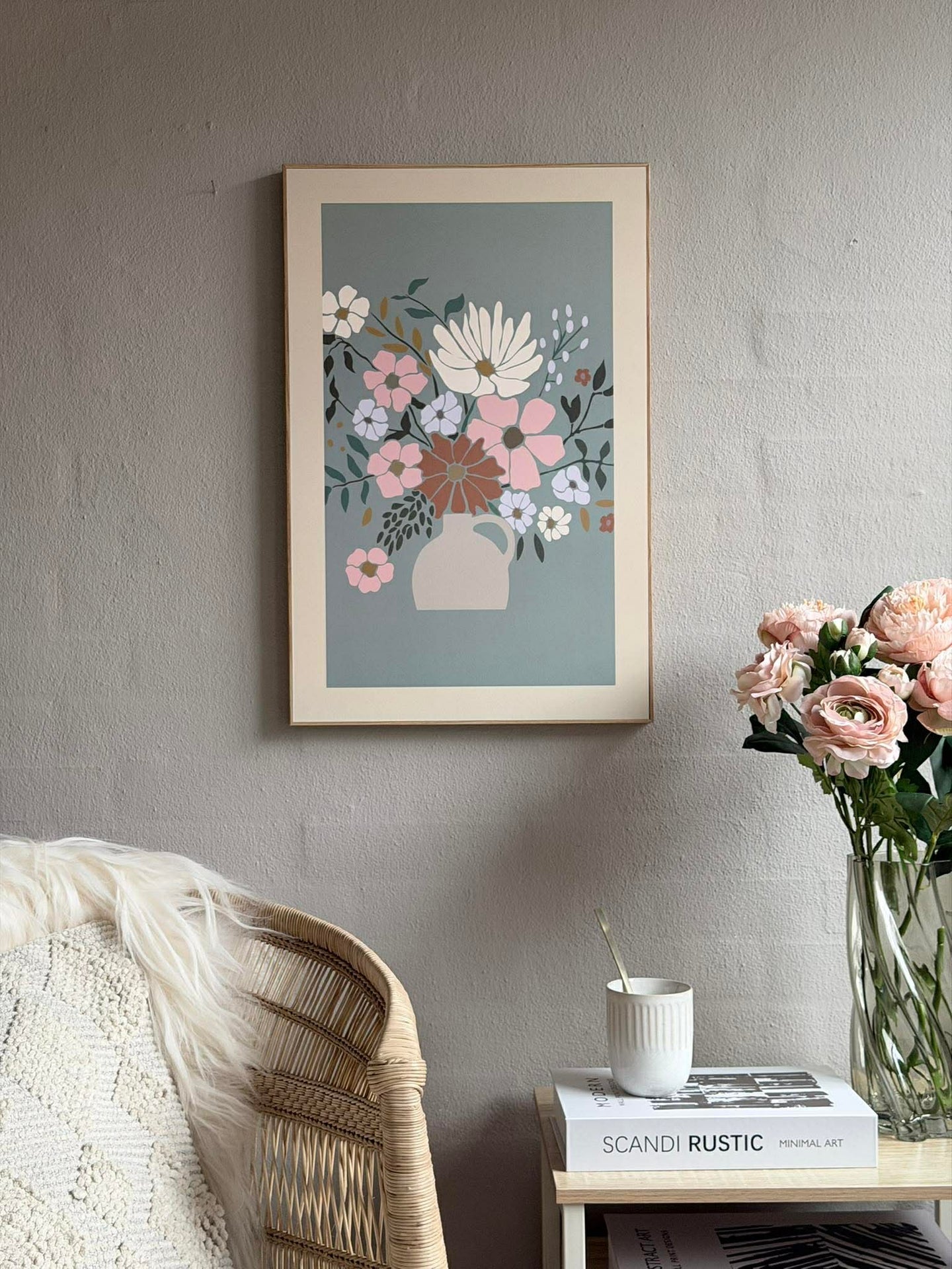 Bilde med blomster - Flere farger