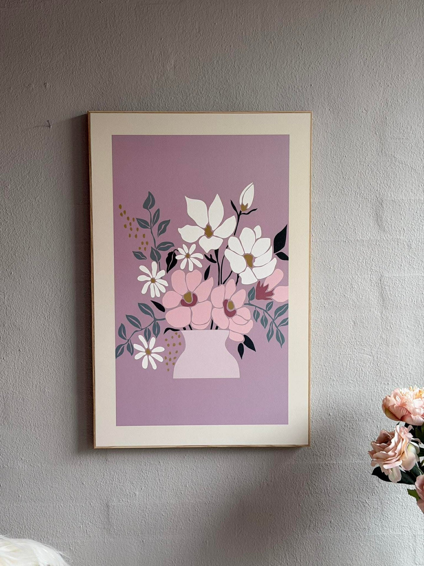 Bilde med blomster - Flere farger