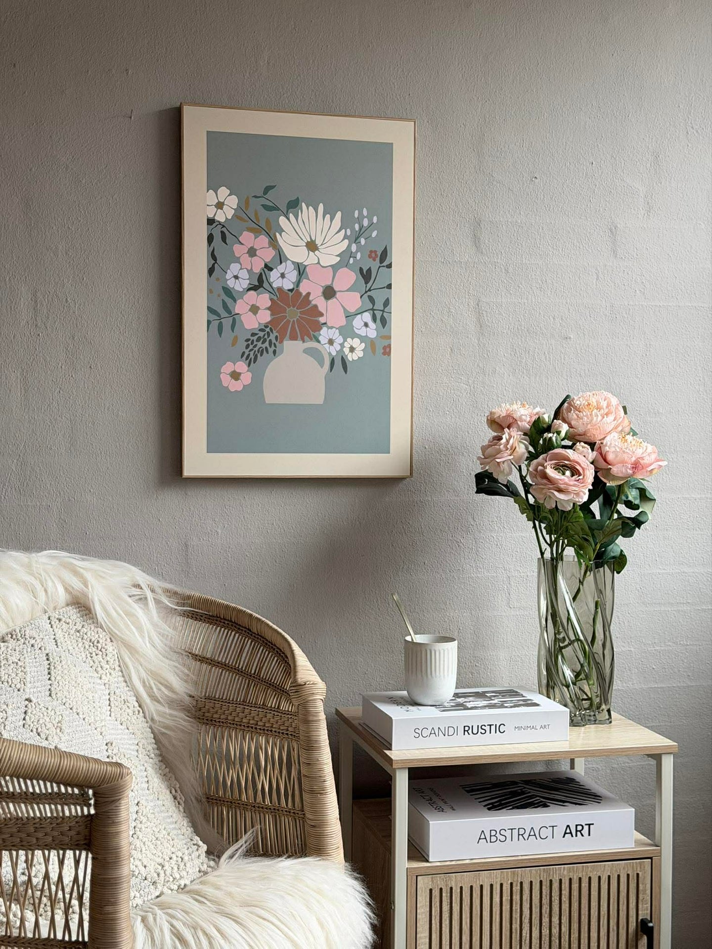 Bilde med blomster - Flere farger