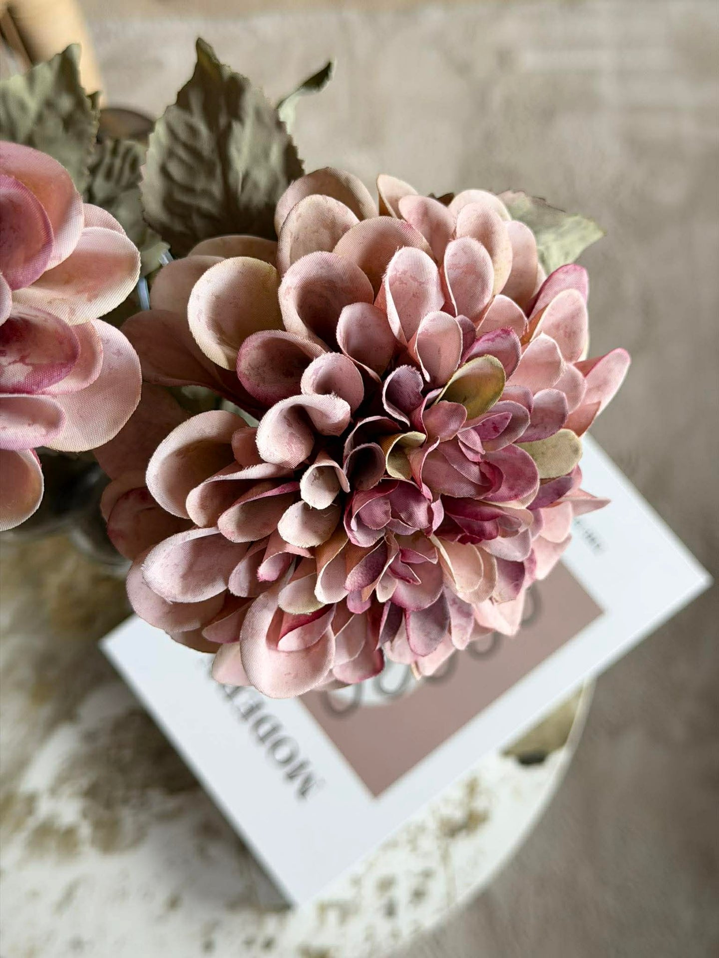 Blomst Dahlia 64 cm - Rosa