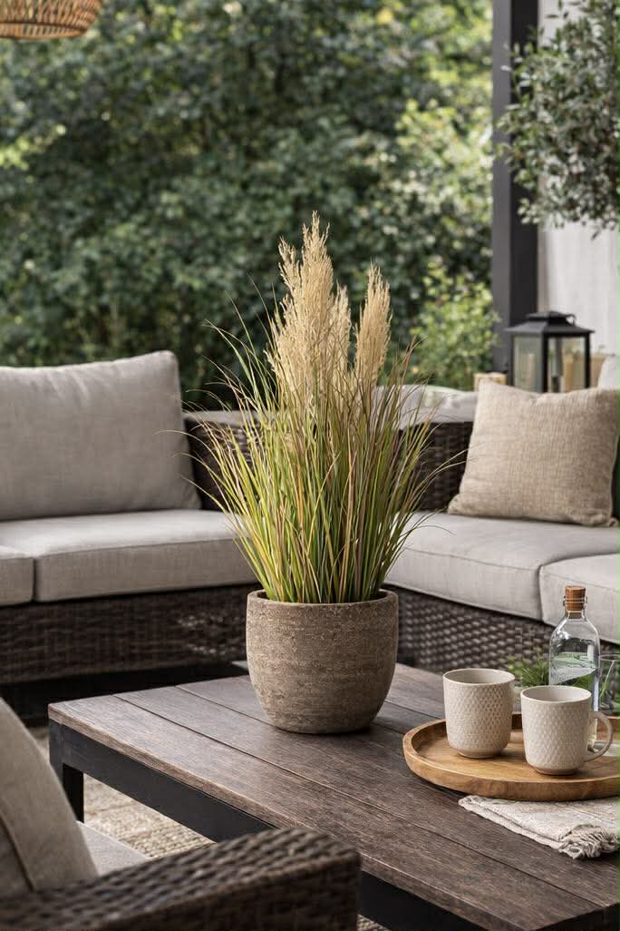 Pampas i potte til innendørs og utendørs - 60 cm