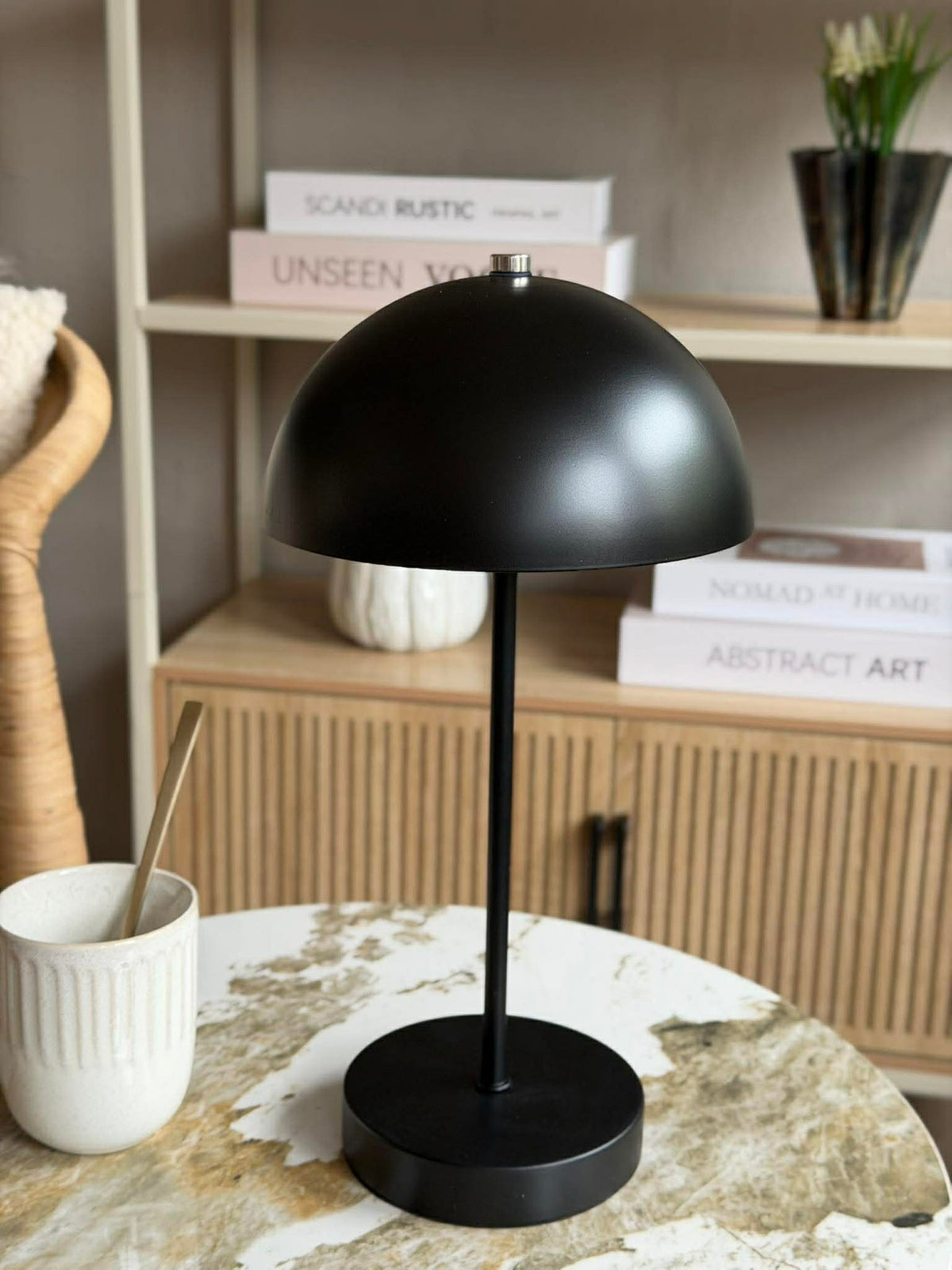 Bordlampe med touch - Large Svart