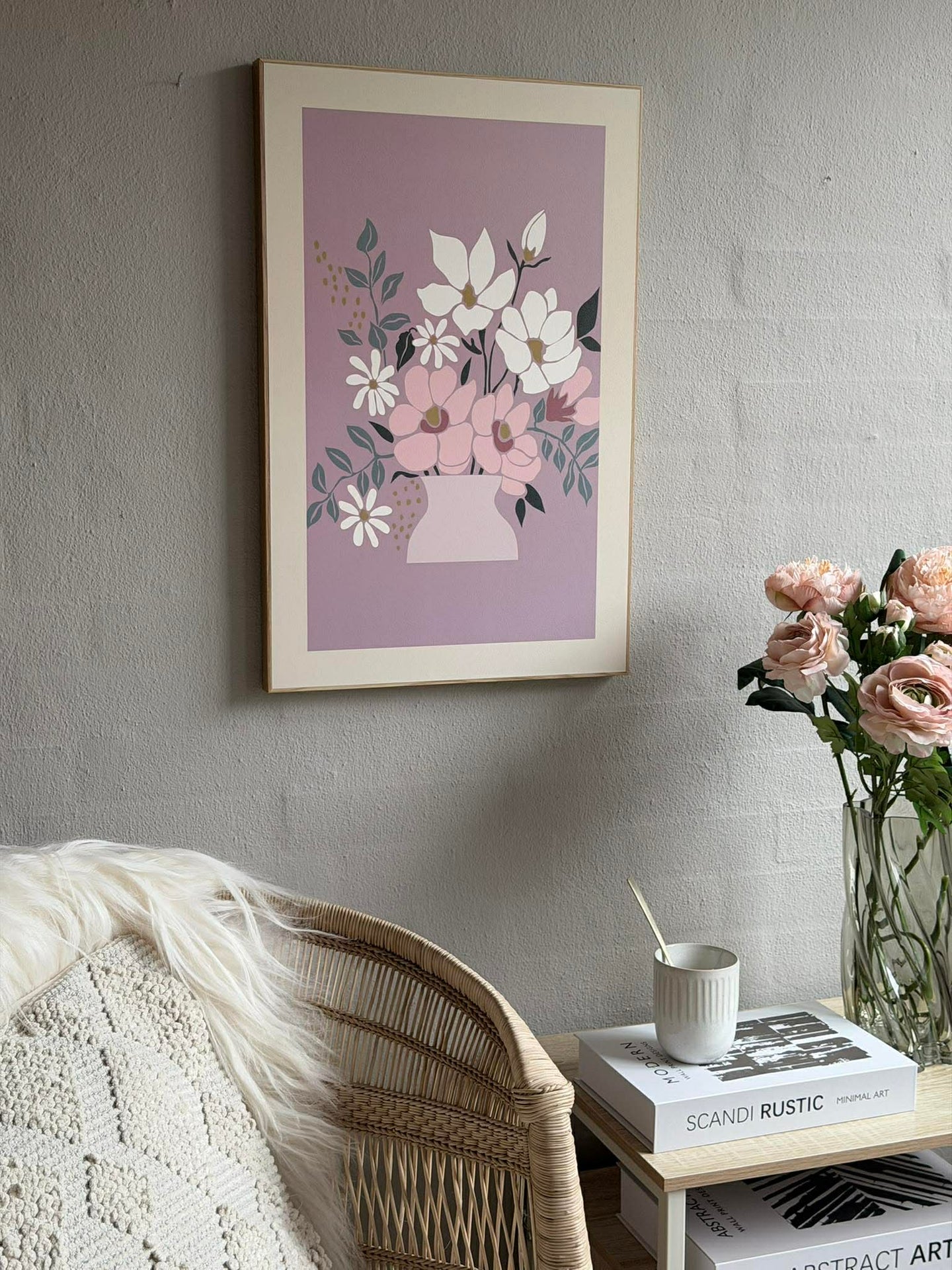 Bilde med blomster - Flere farger