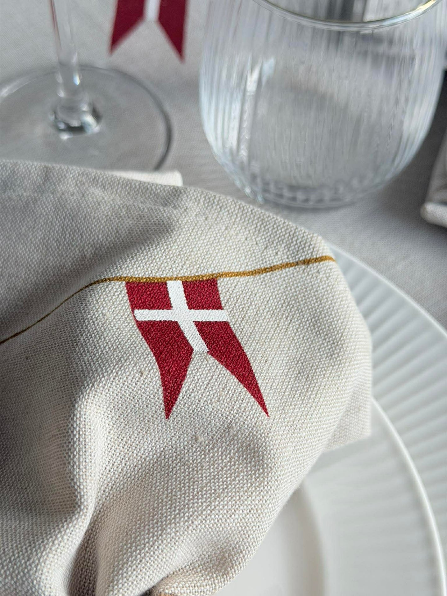 Servietter med flagg - 4 stk