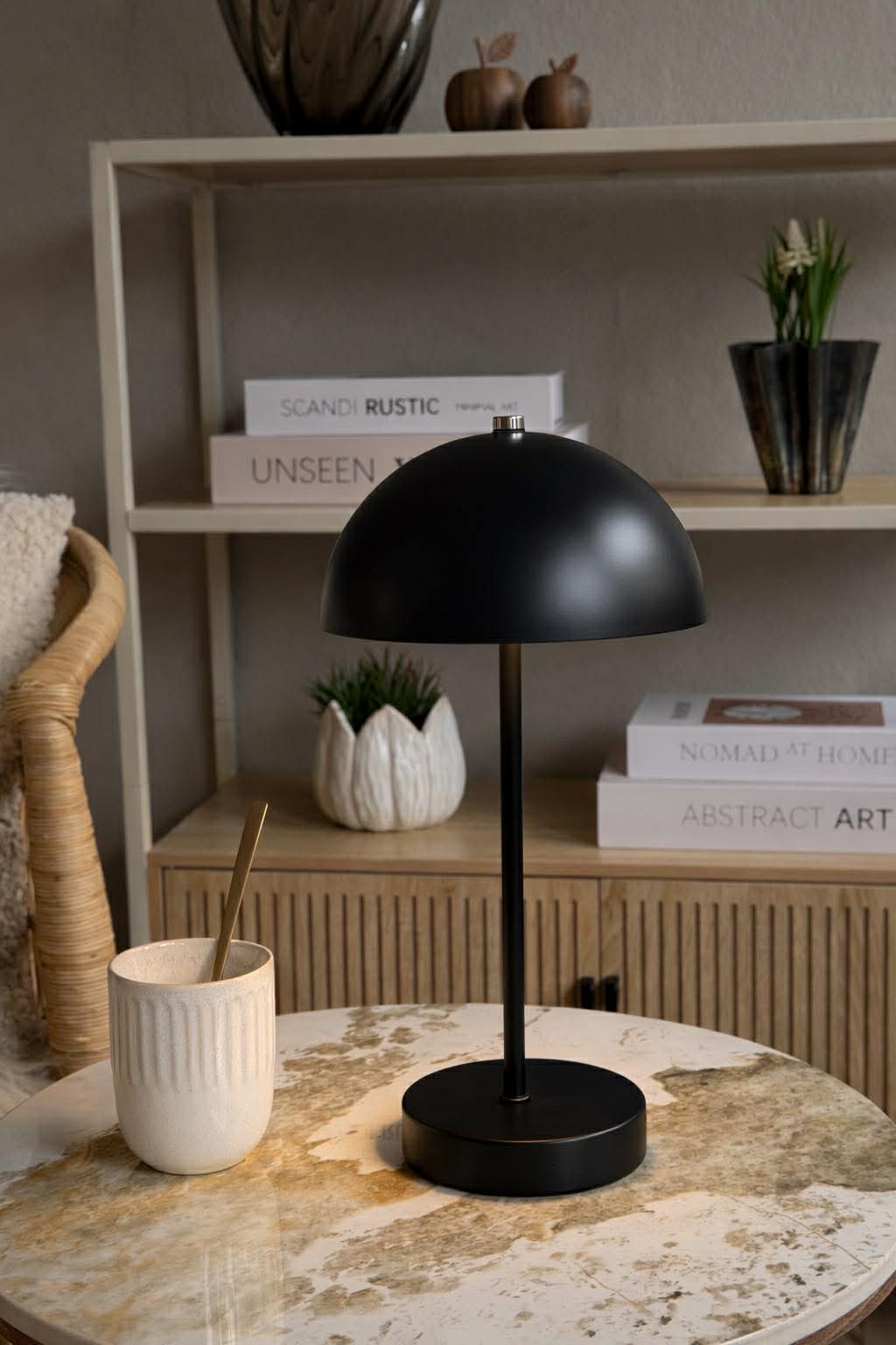 Bordlampe med touch - Large Svart
