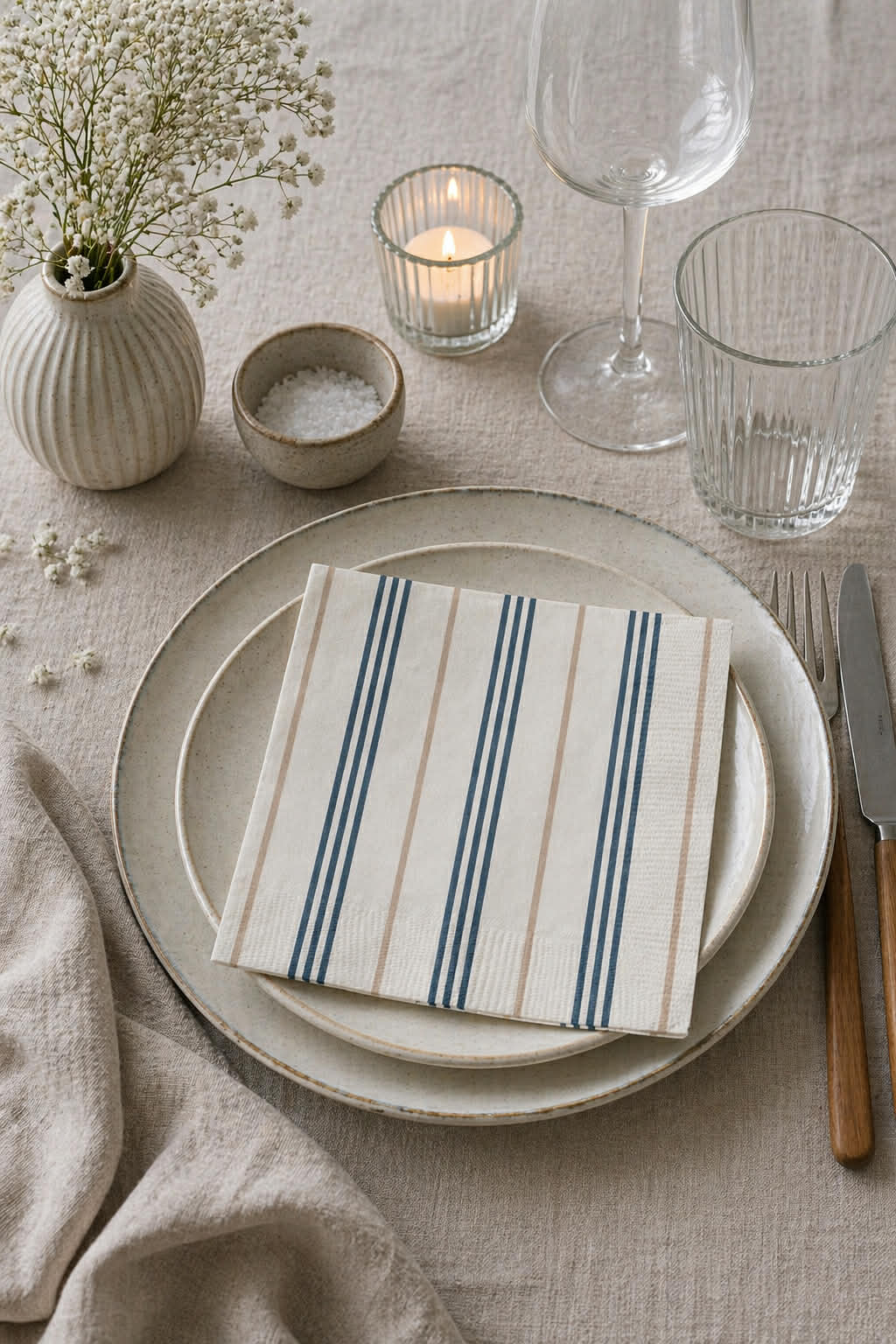 Servietter Nordic beige - 20 stk