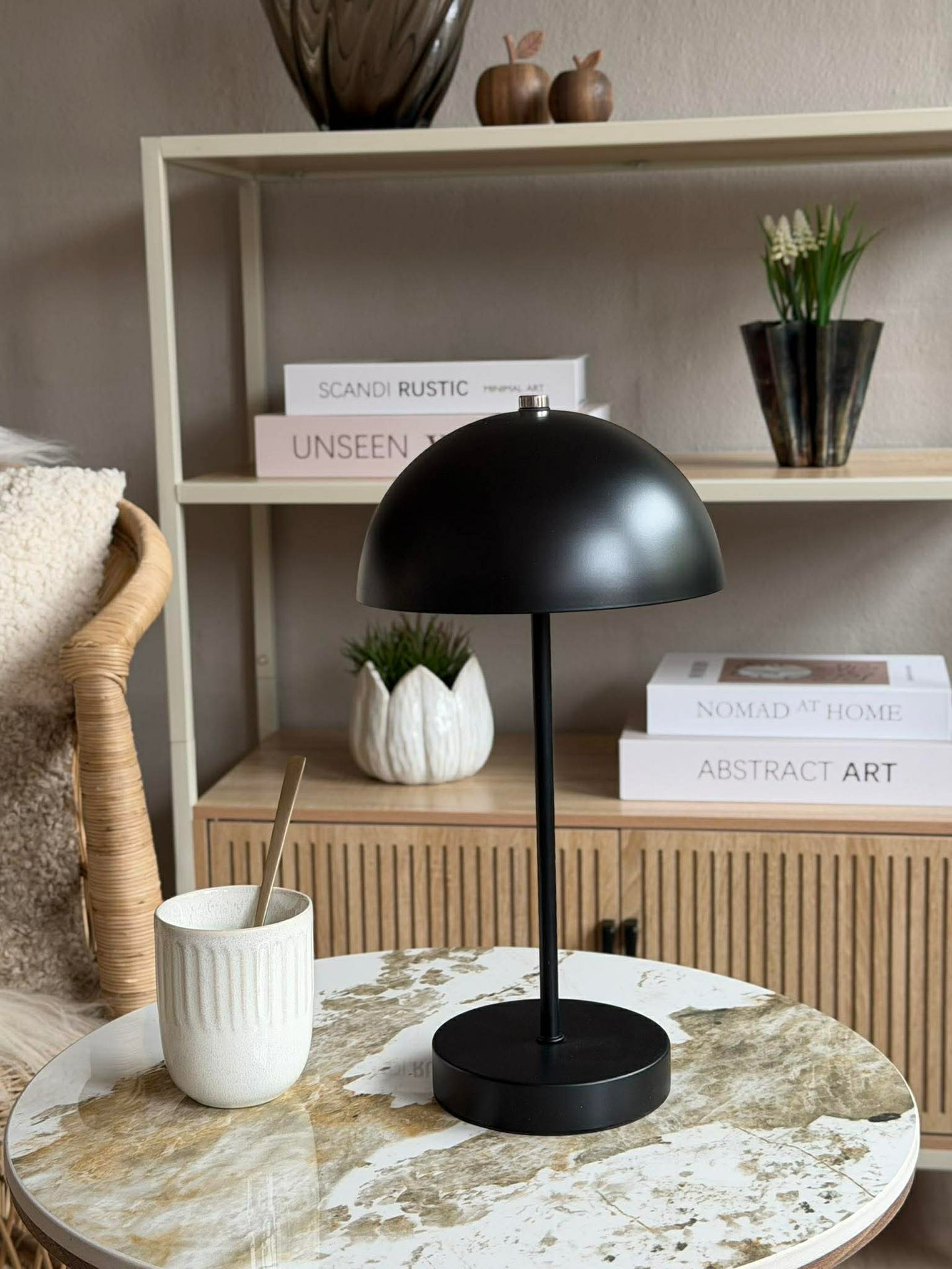 Bordlampe med touch - Large Svart