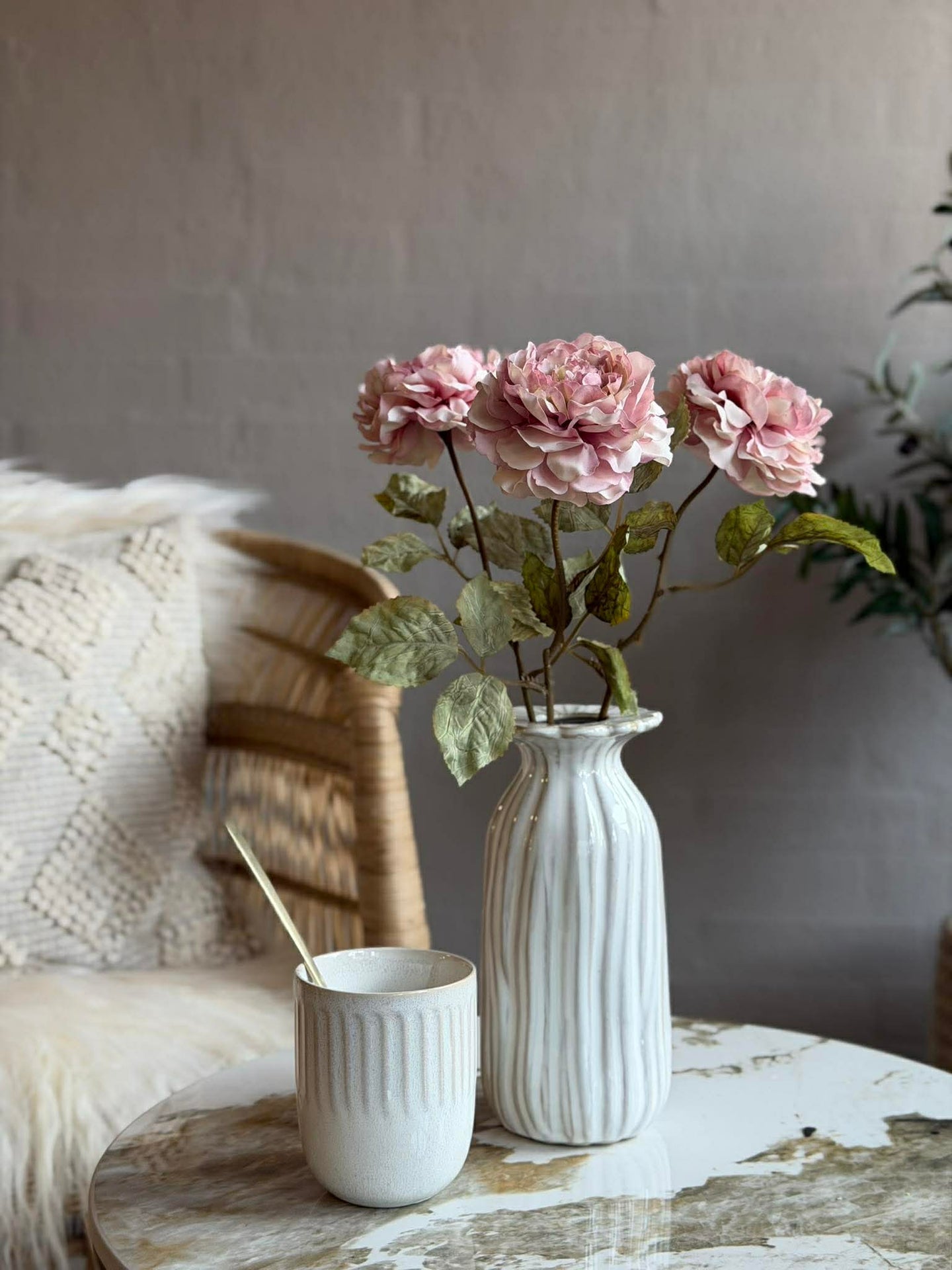 Rose 38 cm – Støvet rosa