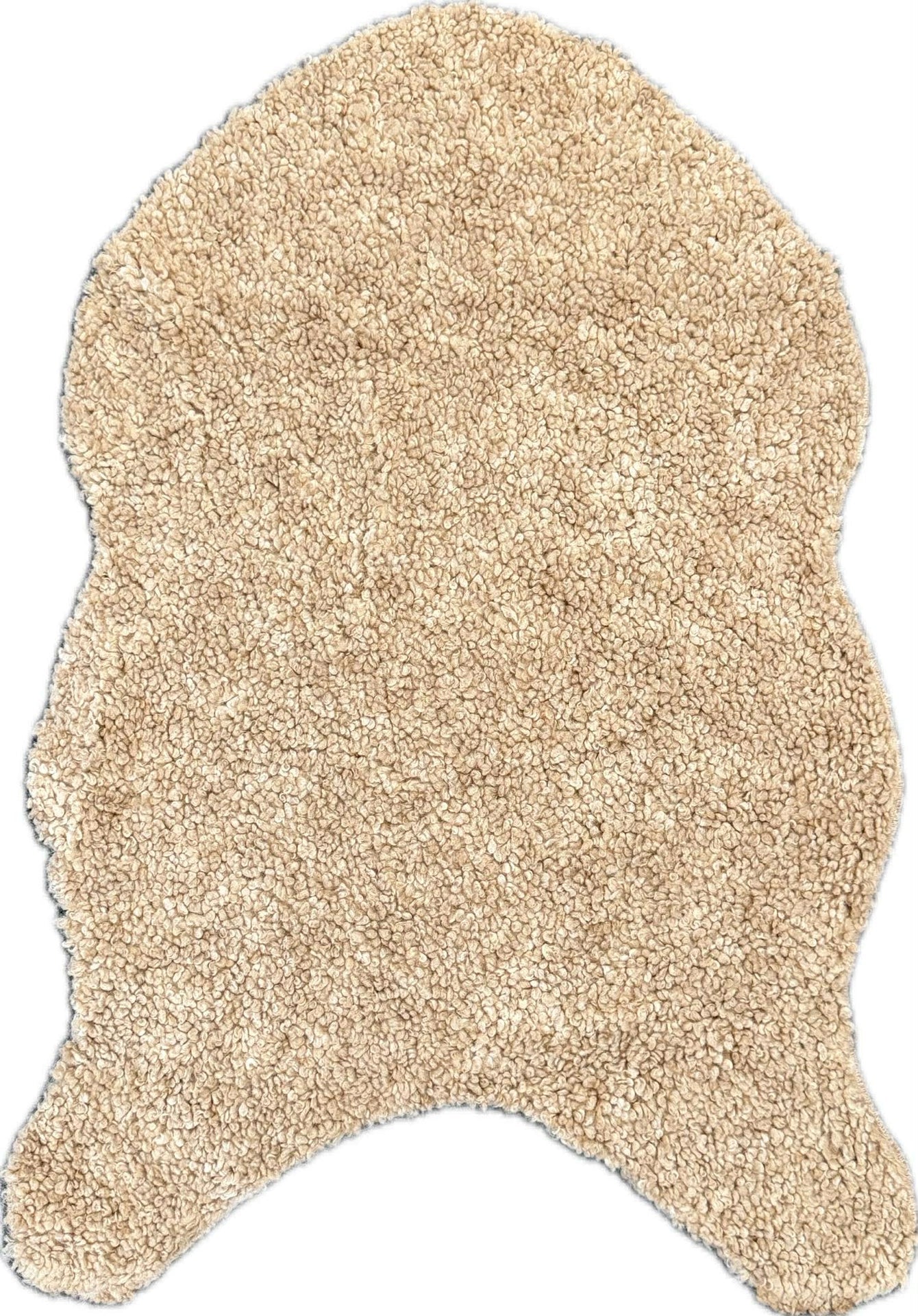 Imitert lammeskinn - Sand krøll