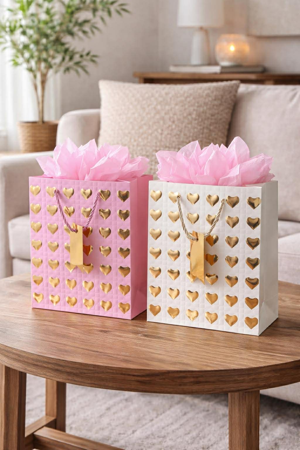 Gavepose Medium med Hjerter - Color Mix 1 stk.