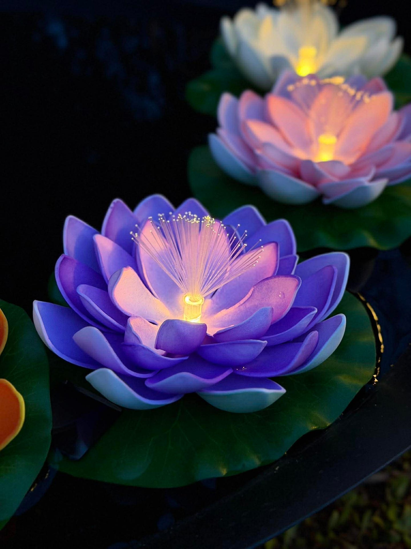 Lotus med solceller - Flere farger
