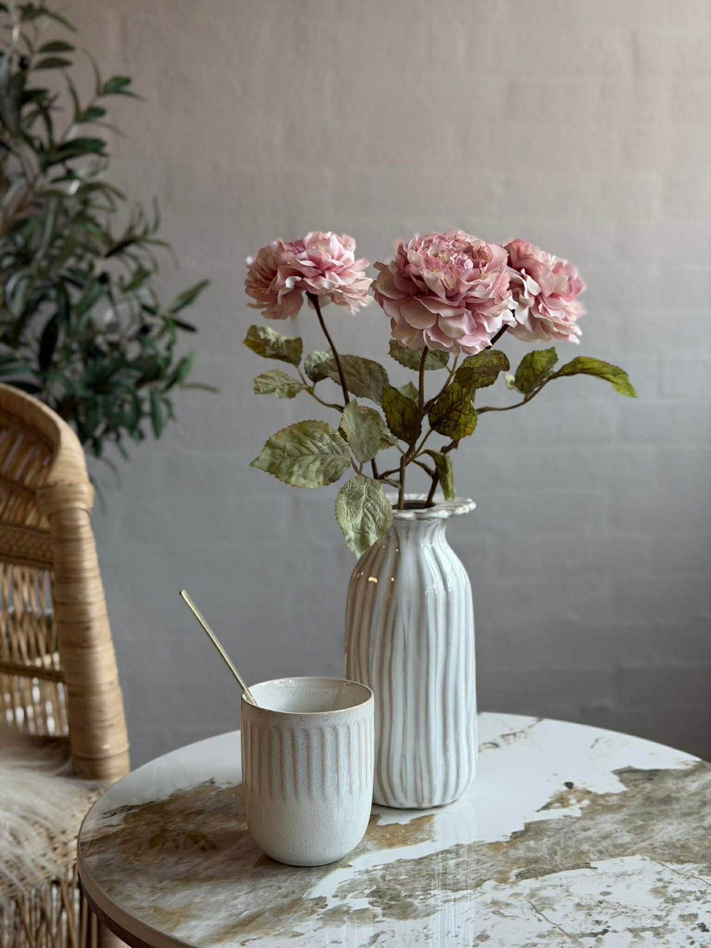 Rose 38 cm – Støvet rosa