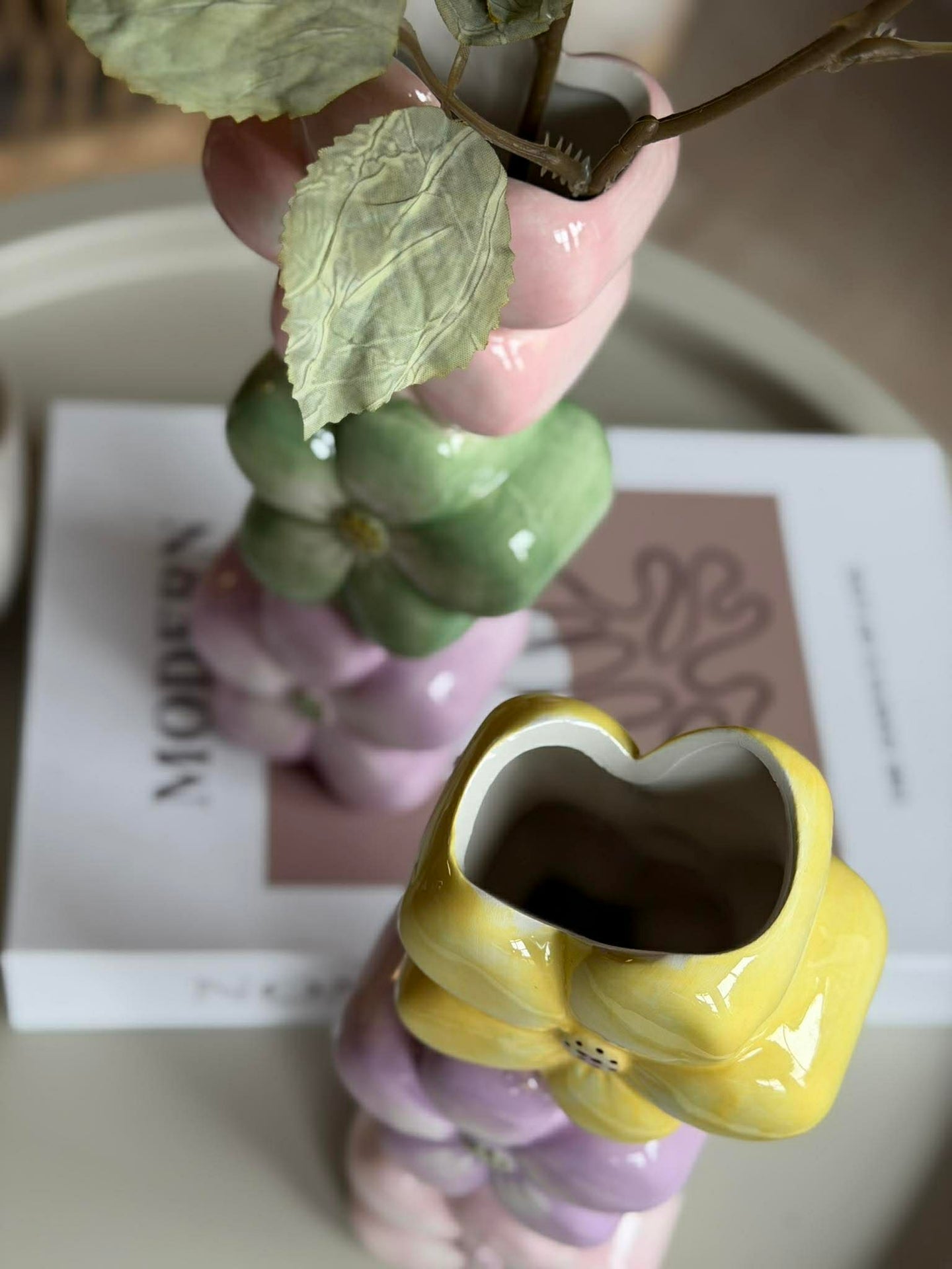 Vase med pastellblomster - Color mix