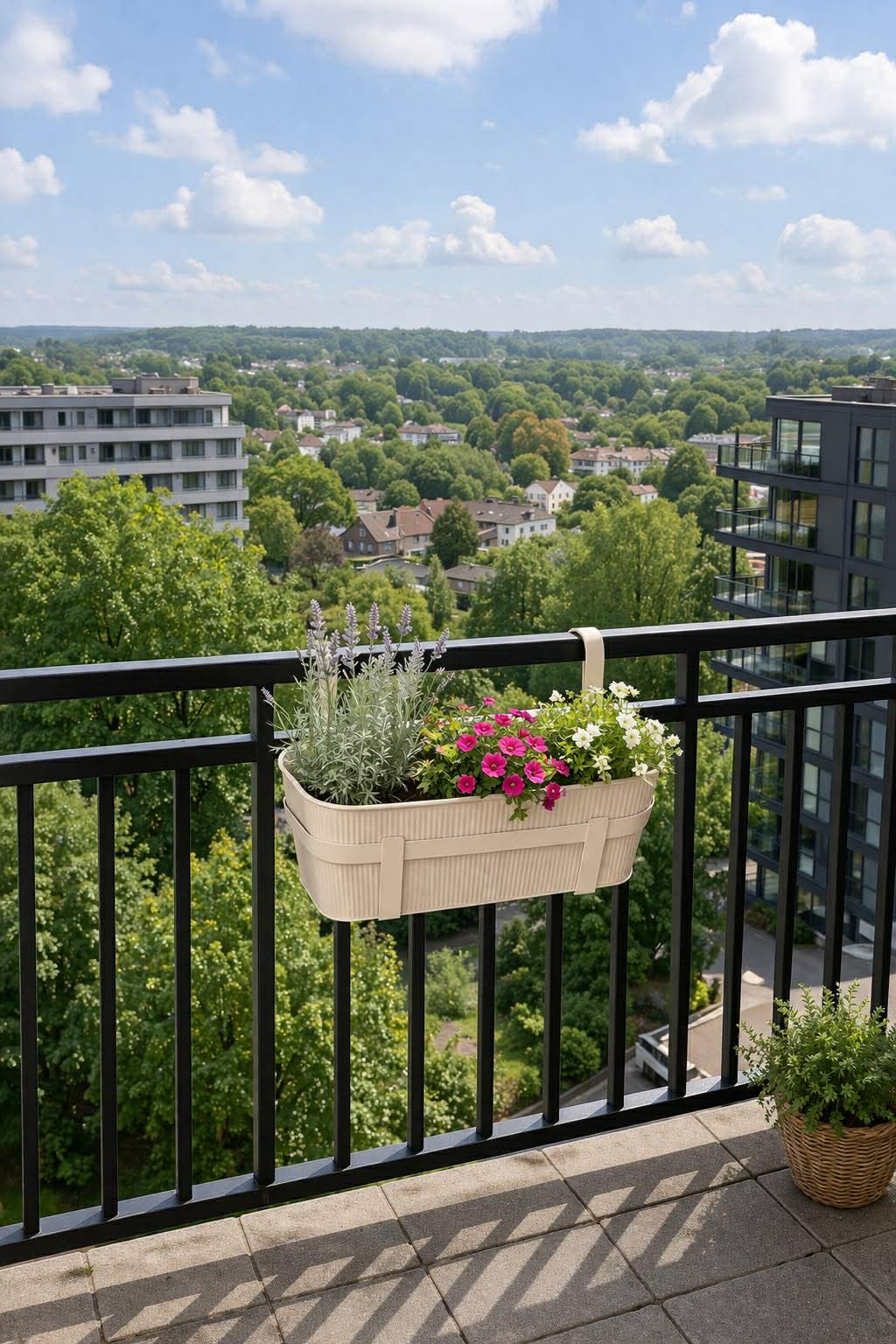 Balkongkasse Metal Beige