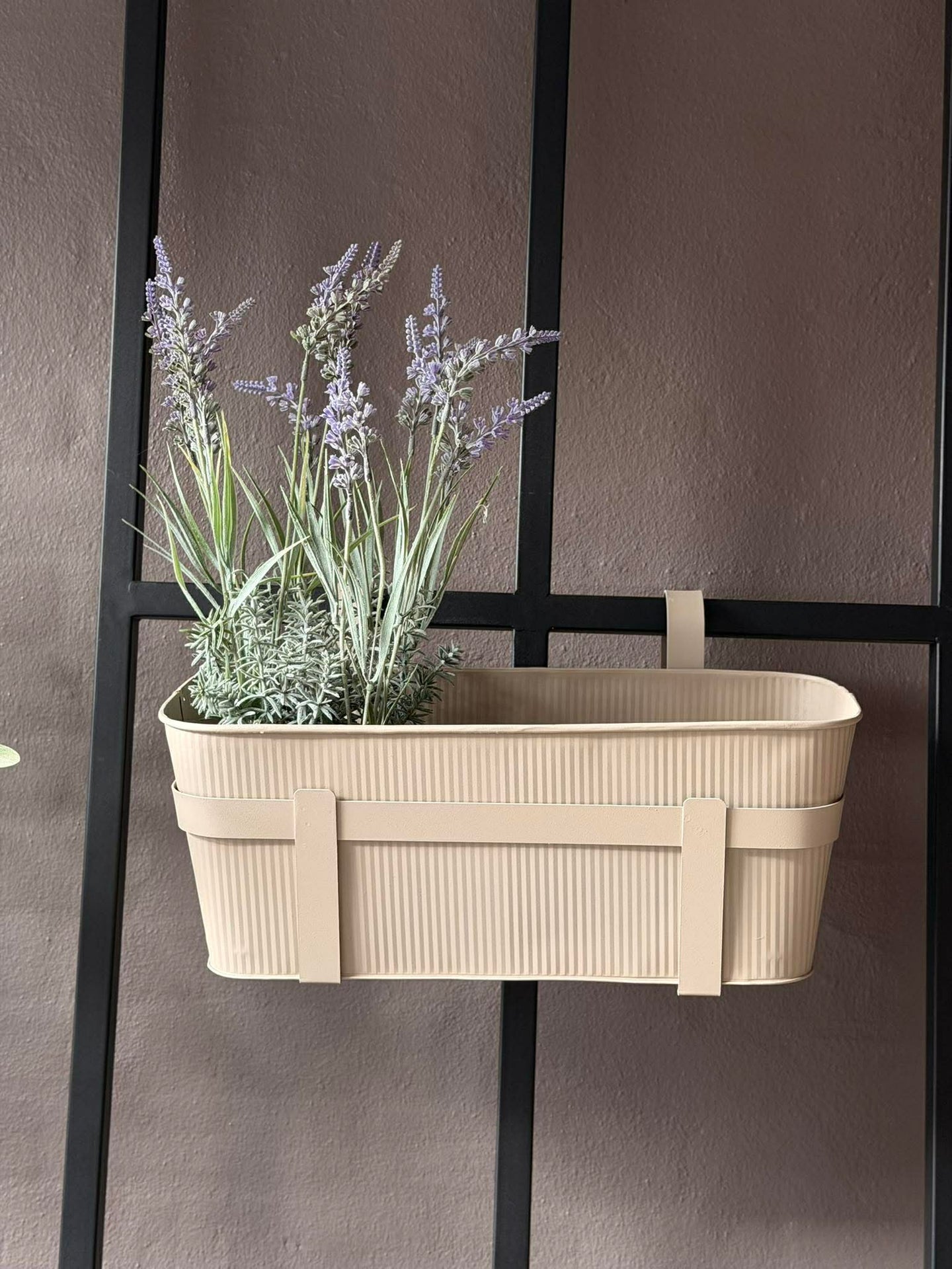 Balkongkasse Metal Beige