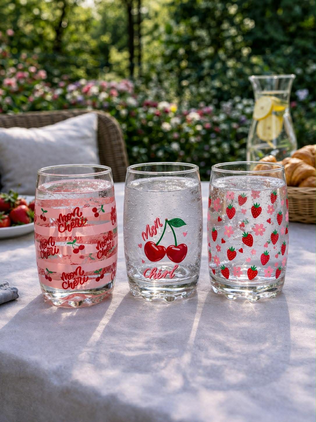 Glas Cherry – Sett med 3 stk.