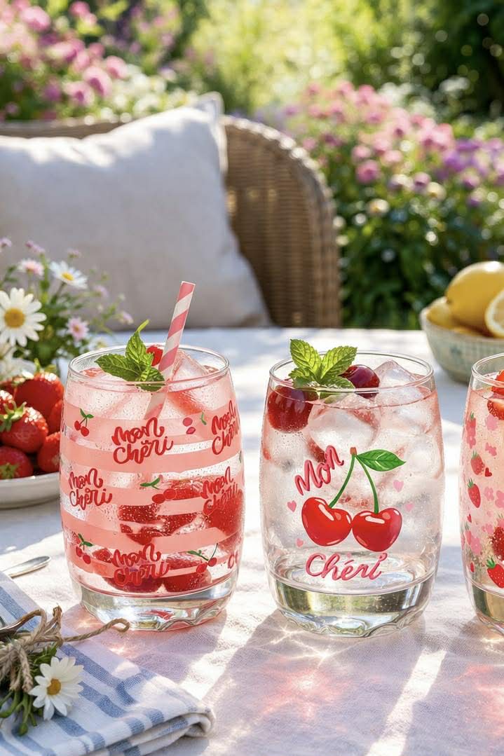 Glas Cherry – Sett med 3 stk.