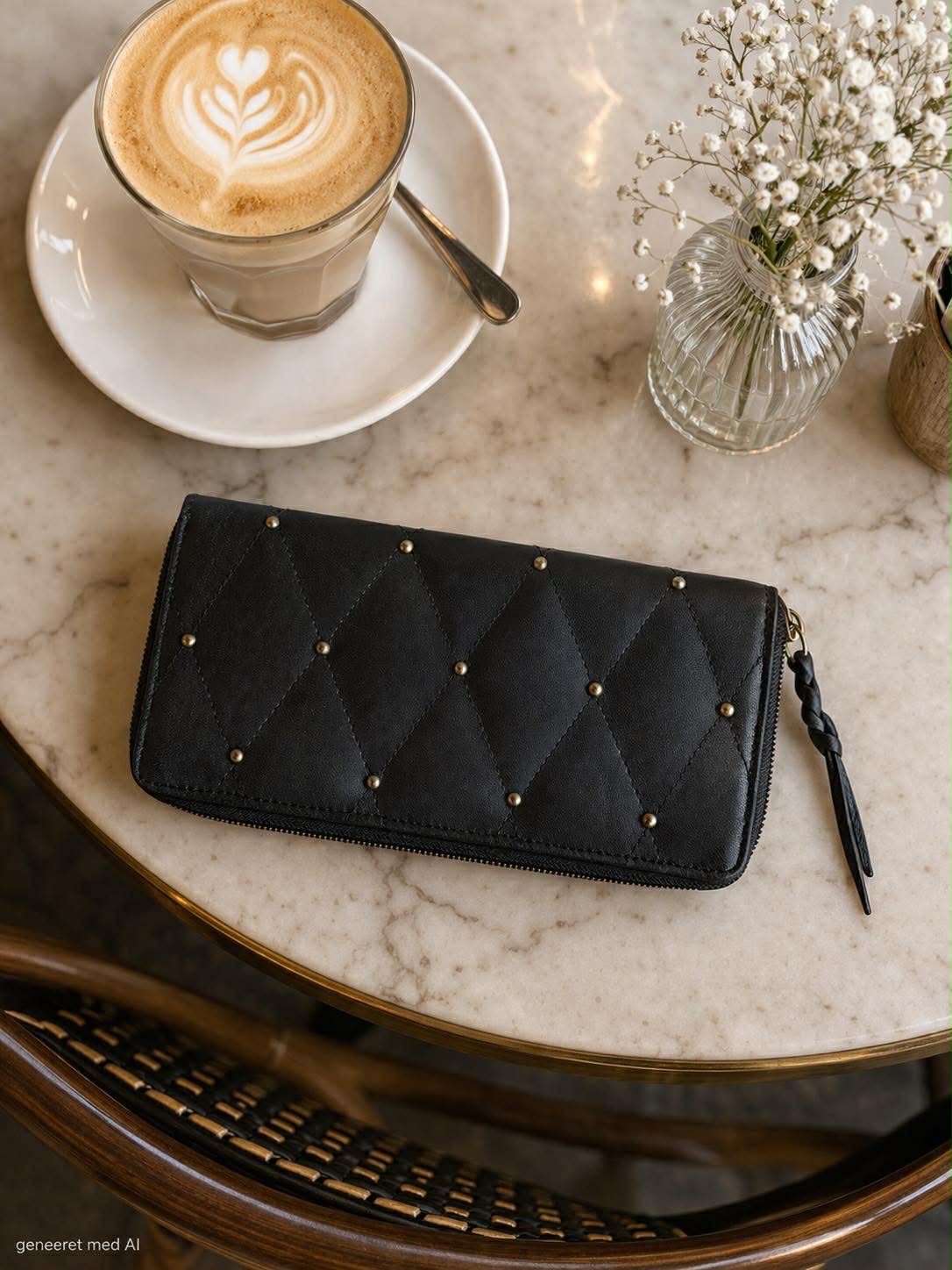 Clutch med nagler - LIMA Small svart