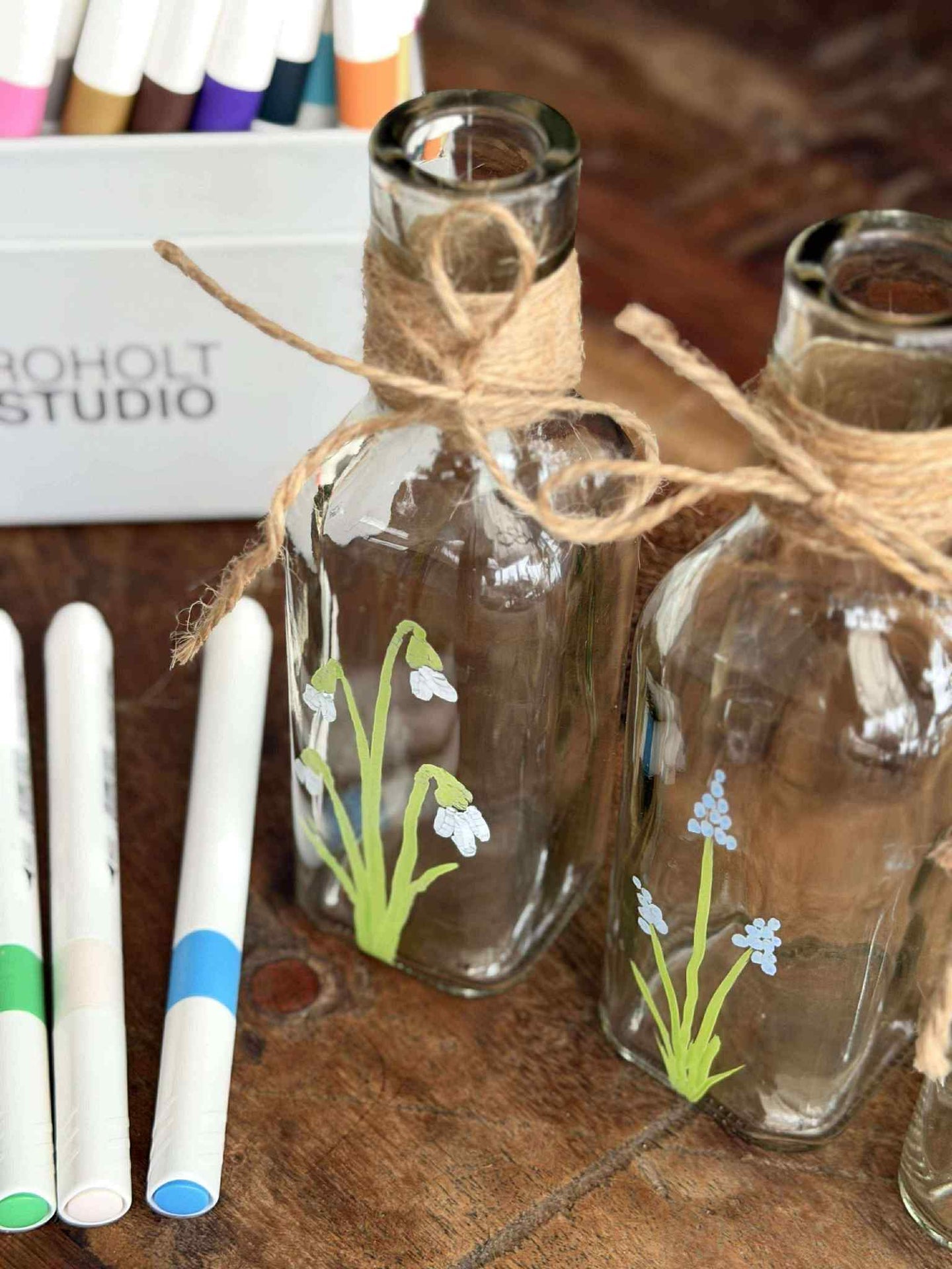 Flaske med snor 16cm