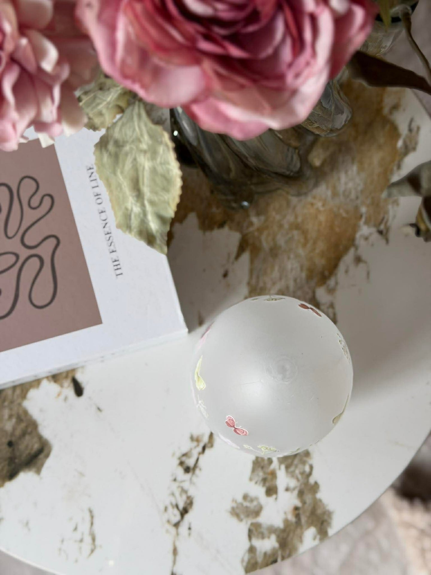 Lampe LED med blomster