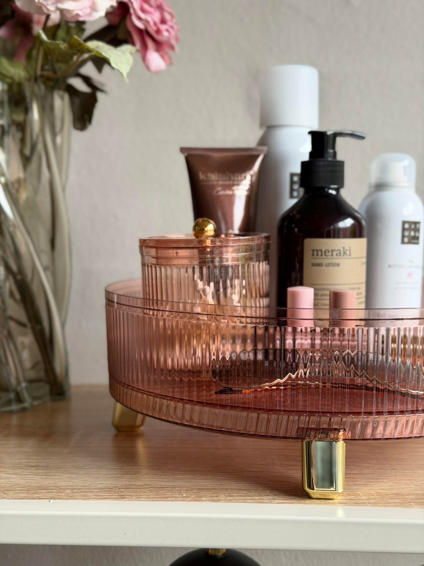 Rund sminkeorganiser - Rosa