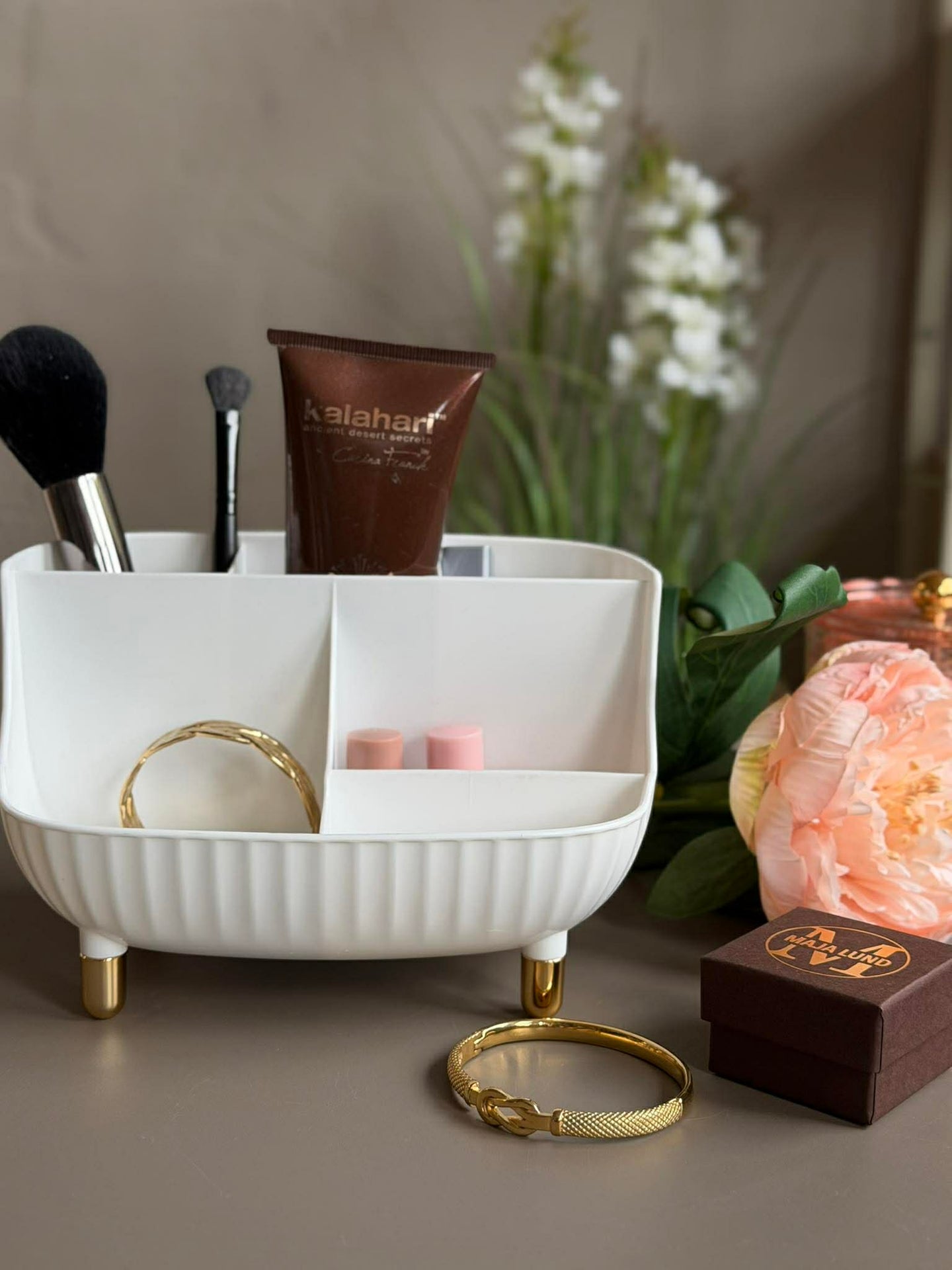 Makeup organiser 6 rom- Hvit