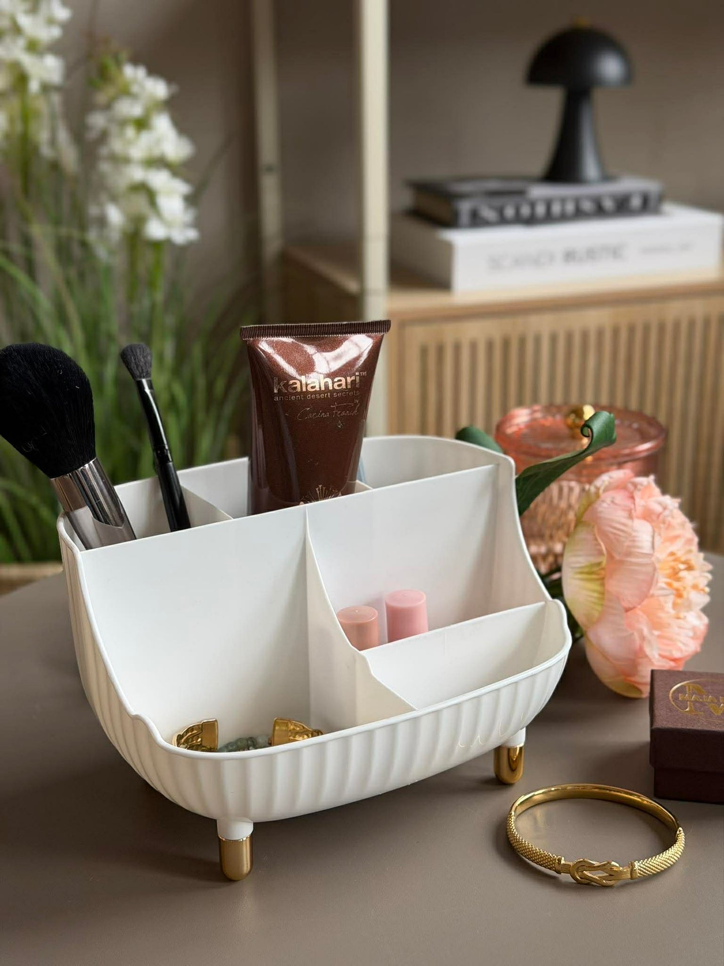 Makeup organiser 6 rom- Hvit