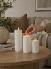 Touch LED-lyspakke rillet - 3 pak hvit