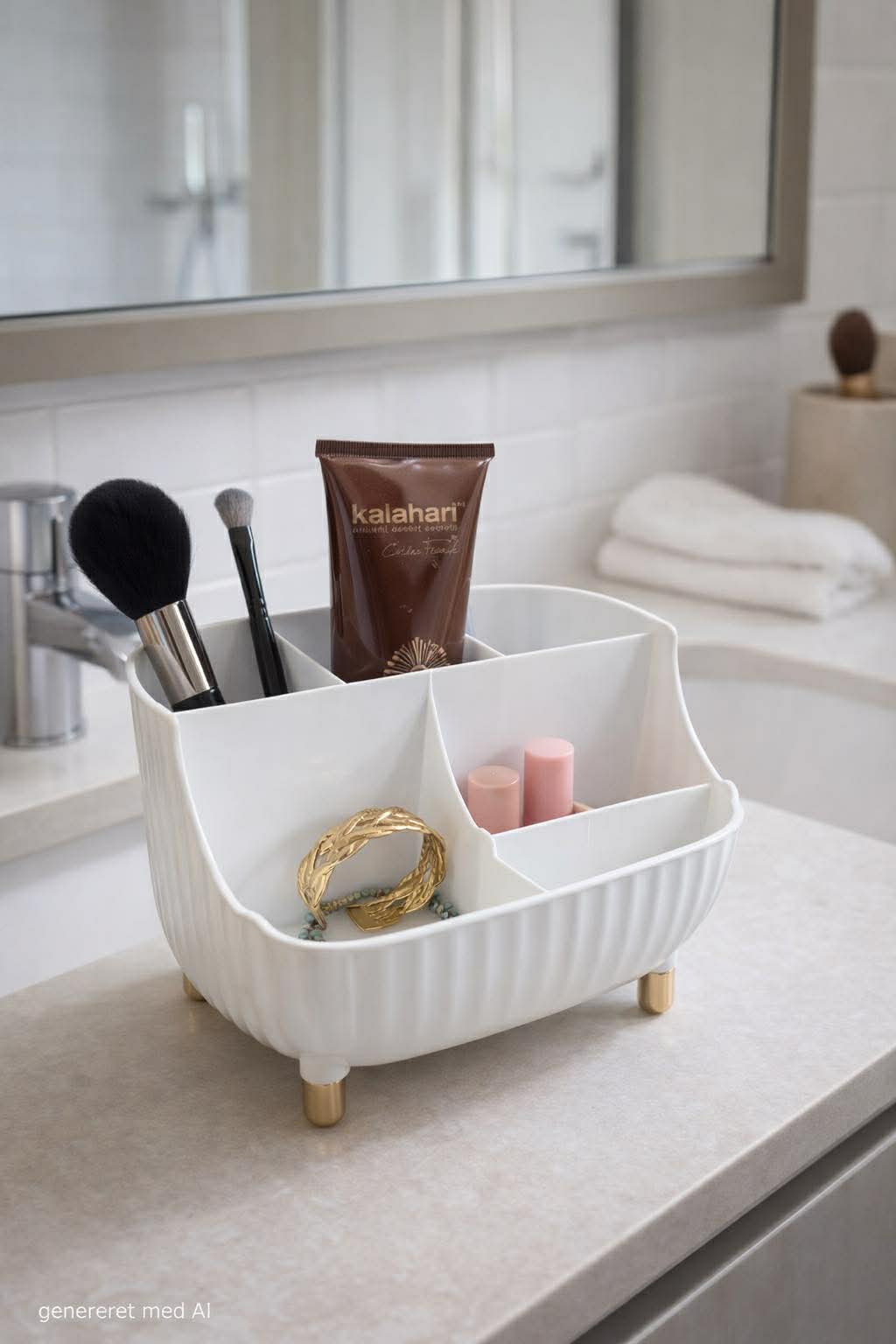 Makeup organiser 6 rom- Hvit