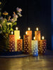 Bloklys TWINKLE Rosa - Sett med 3 stk.