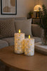 LED Bloklys TWINKLE Citrus - Sett med 2 stk