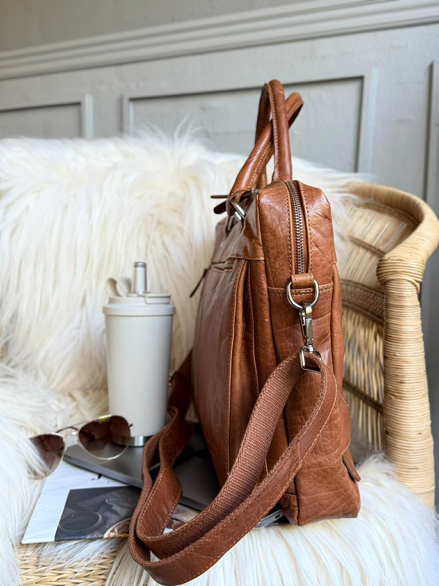 Laptop / arbejdsveske - New Maisy Cognac
