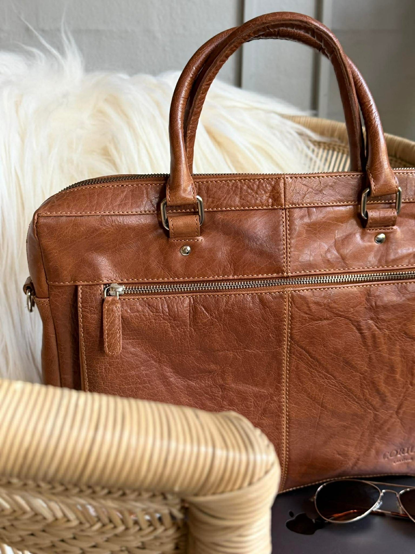 Laptop / arbejdsveske - New Maisy Cognac
