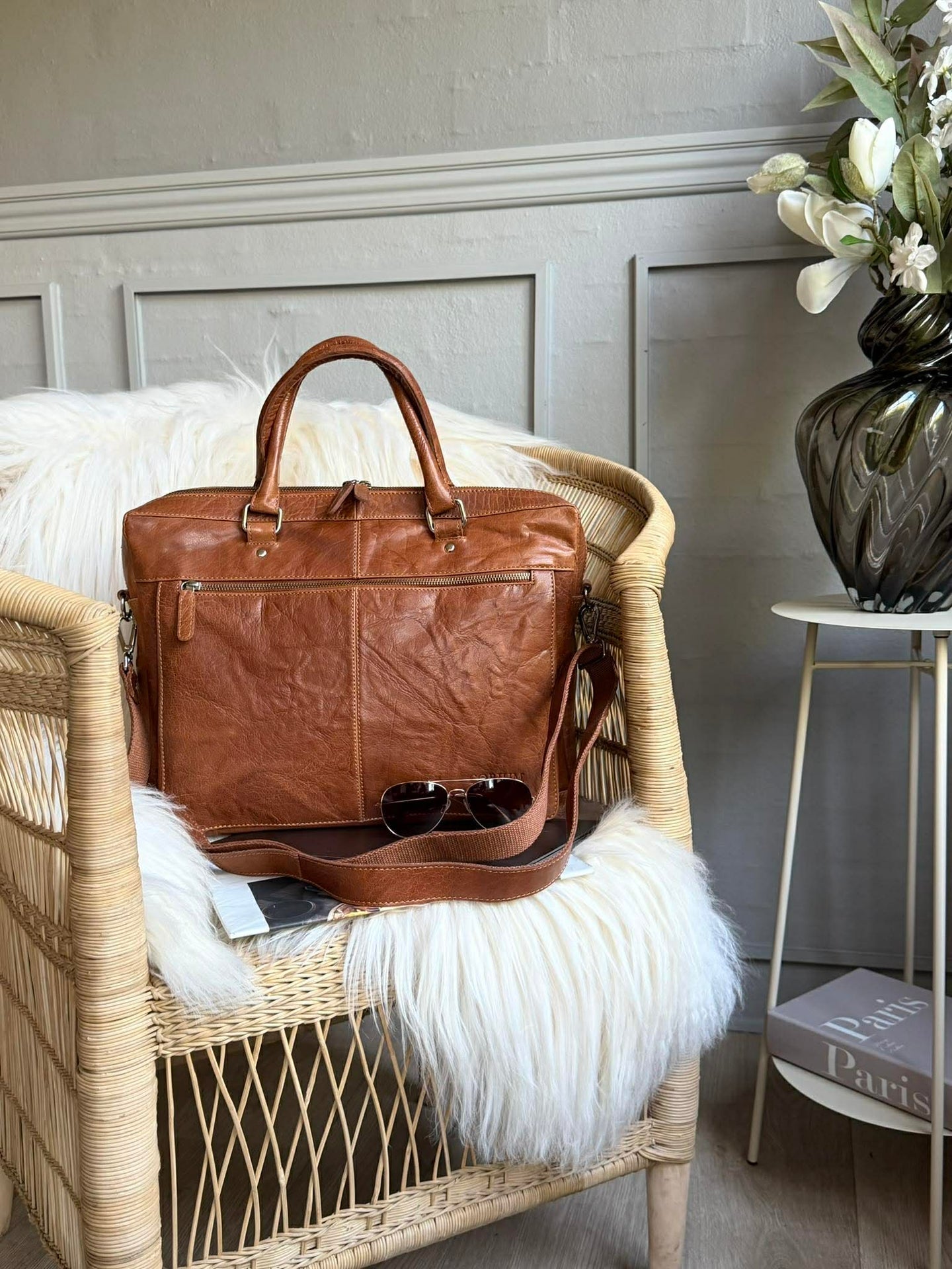 Laptop / arbejdsveske - New Maisy Cognac