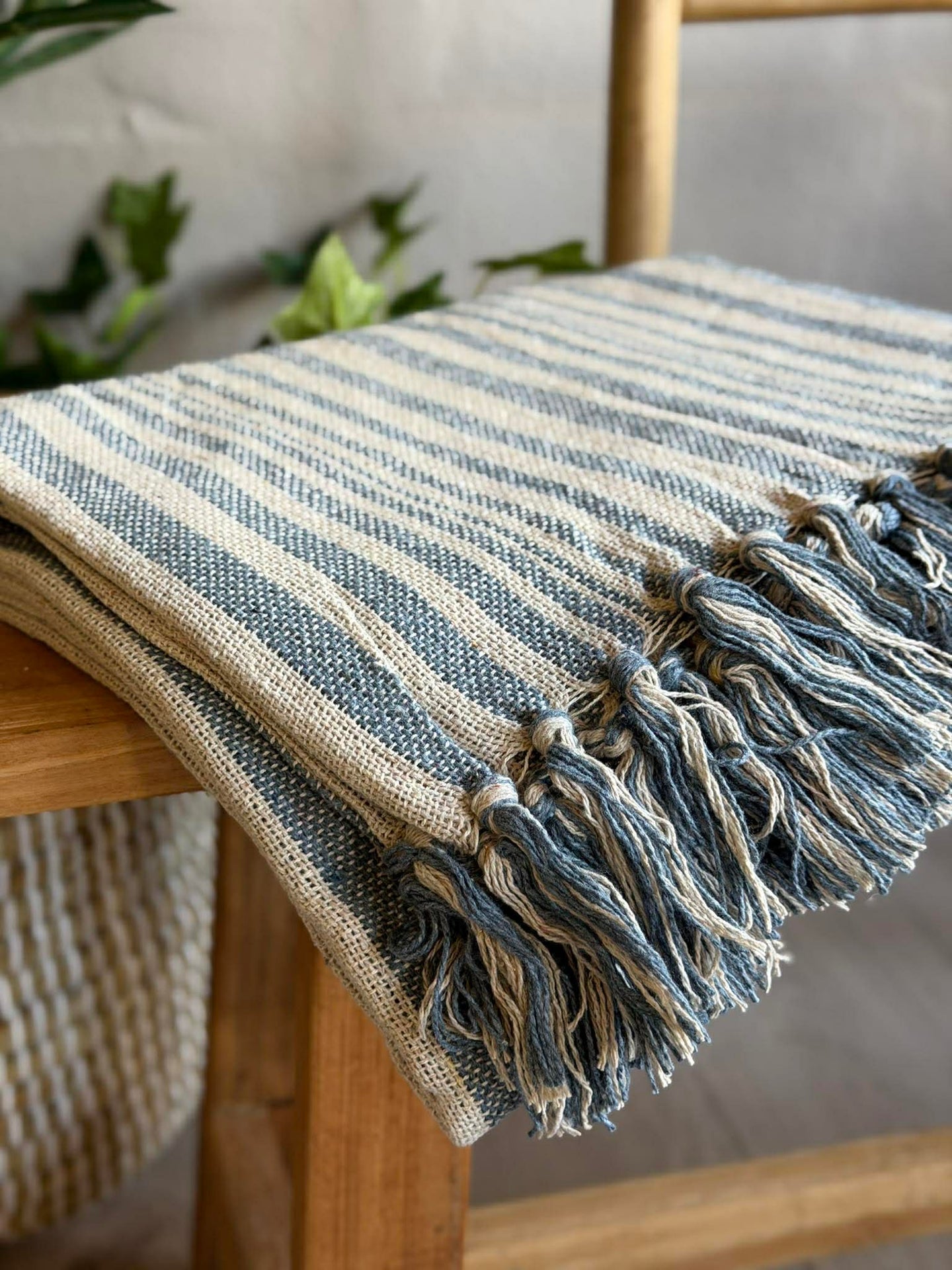 Plaid SKAGEN - Blå stripe