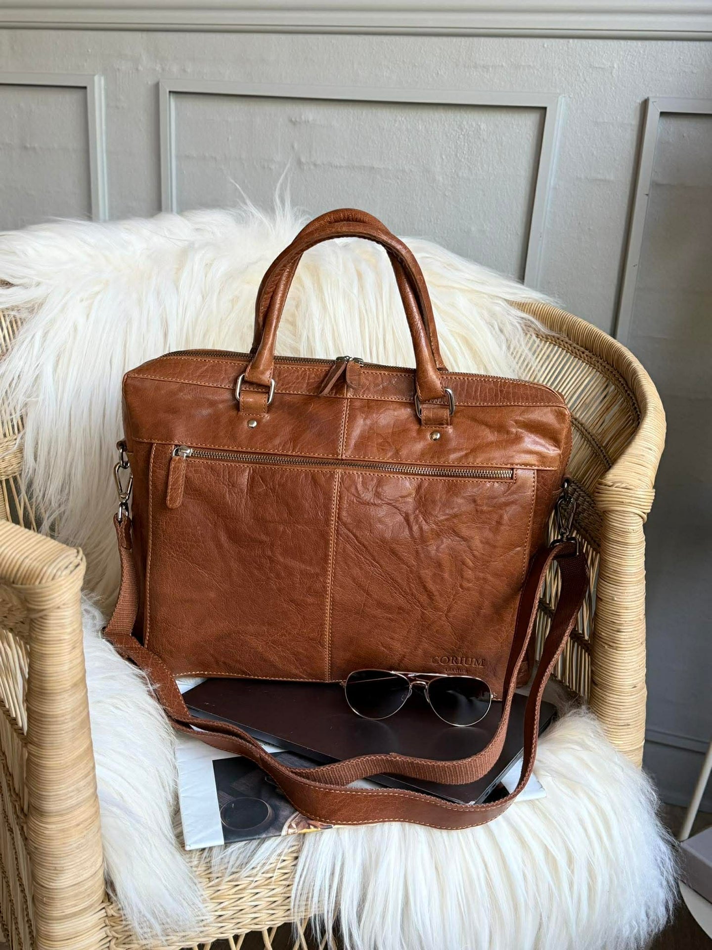 Laptop / arbejdsveske - New Maisy Cognac