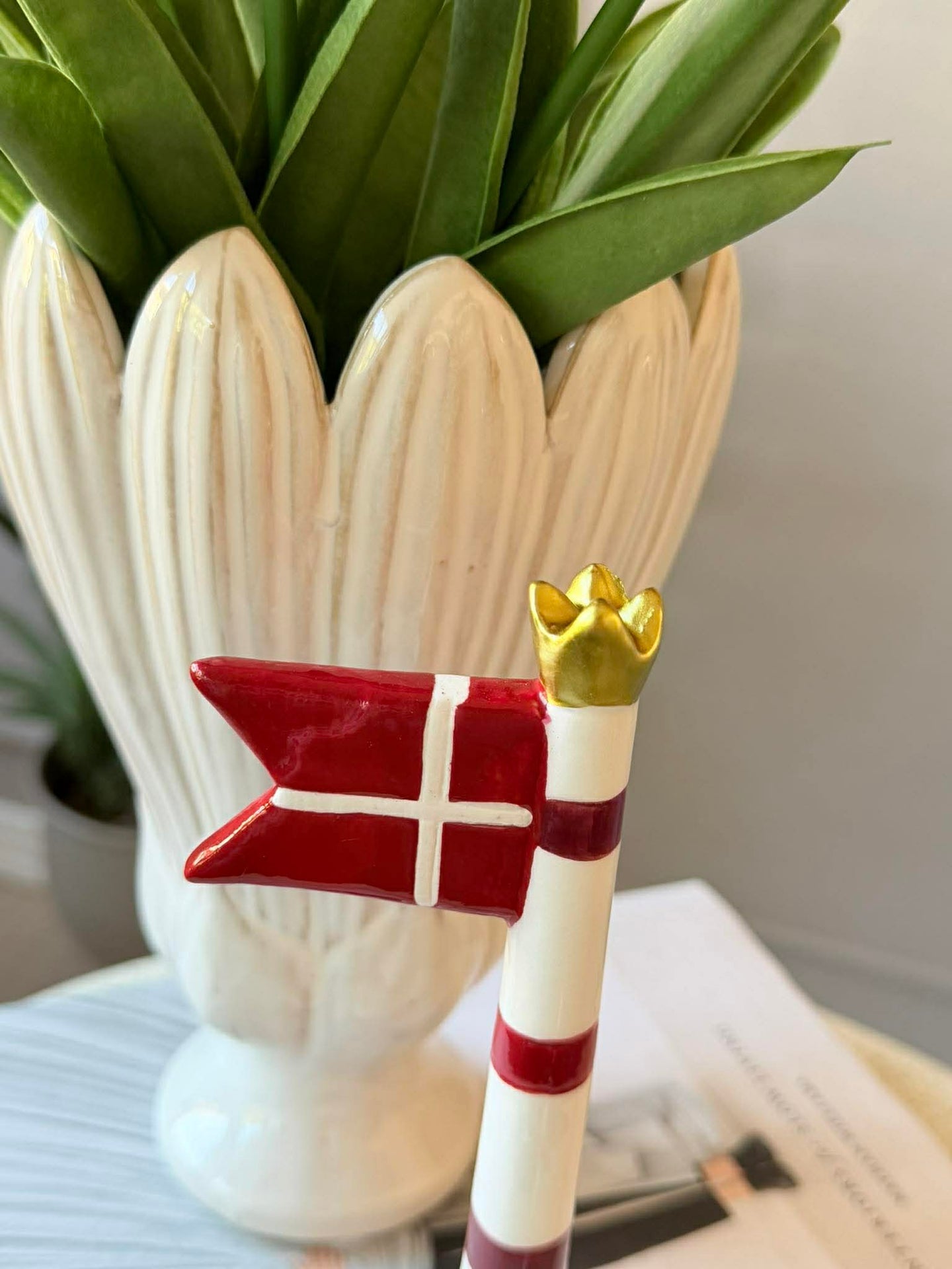 Studentflagg med striper 18 cm - Flere farger
