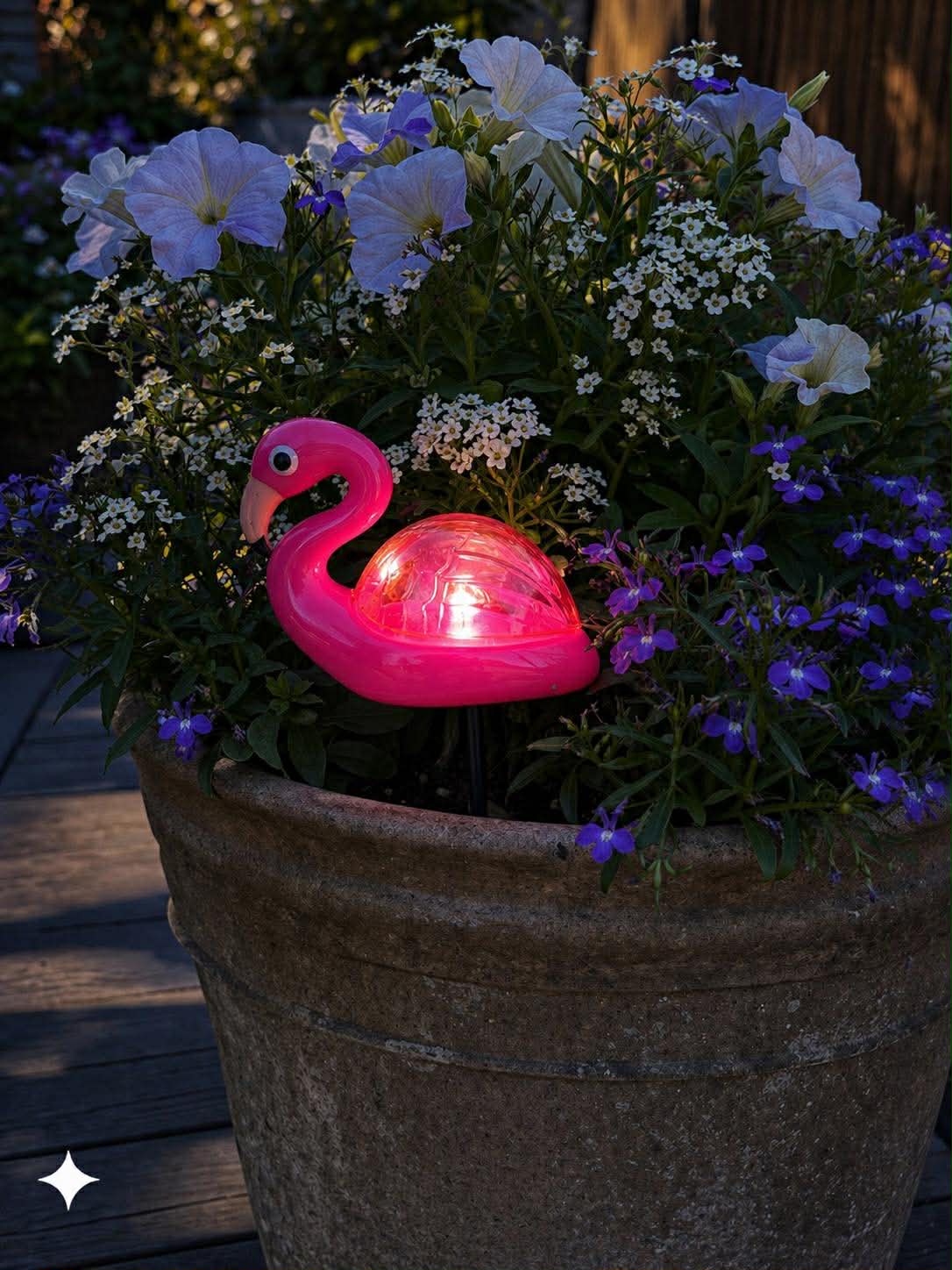 Flamingo på spyd - Solcelledrevet