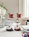 Studentflagg med striper 18 cm - Flere farger