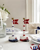 Studentflagg med striper 18 cm - Flere farger